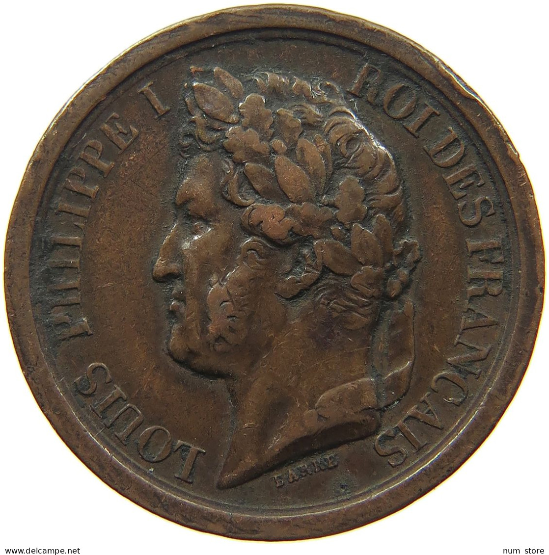 FRANCE MEDAL 1842 LOUIS PHILIPPE I. (1830-1848), BARRE #tm7 0193 - Andere & Zonder Classificatie