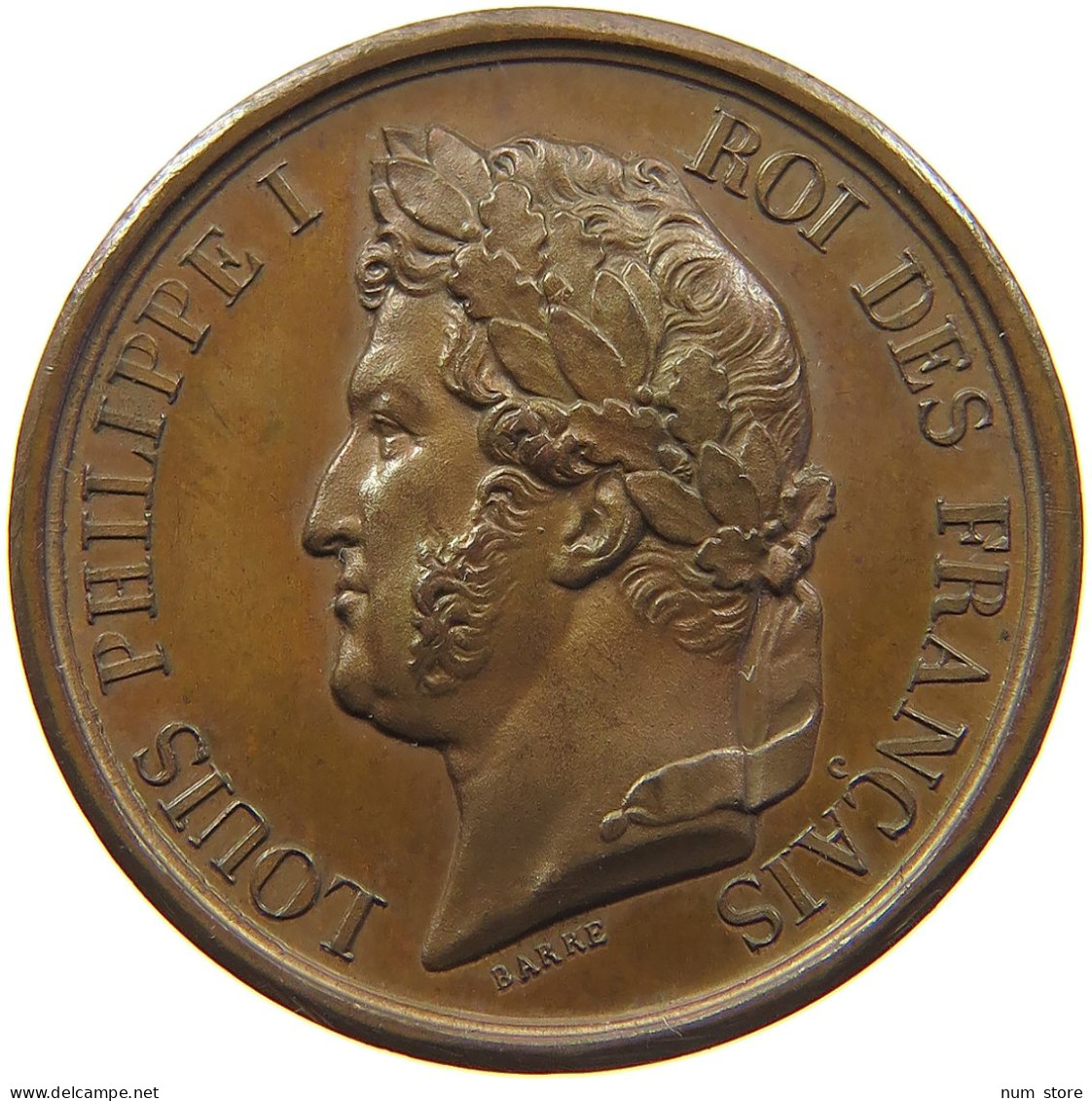 FRANCE MEDAL 1842 LOUIS PHILIPPE I. (1830-1848), BARRE #tm7 0241 - Andere & Zonder Classificatie