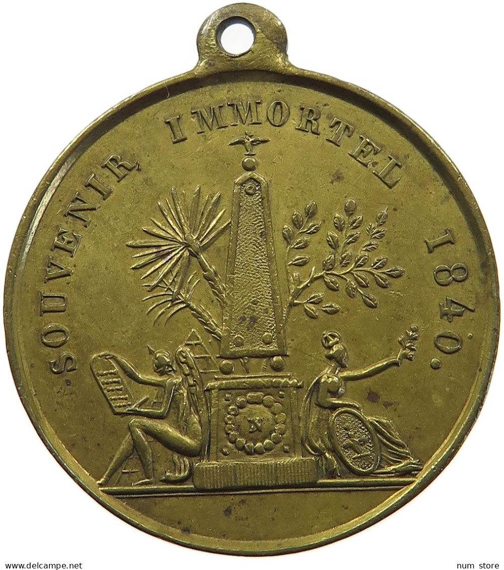 FRANCE MEDAL 1840 Napoleon I. (1804-1814, 1815) SOUVENIR IMMORTEL 1840 #c069 0015 - Altri & Non Classificati