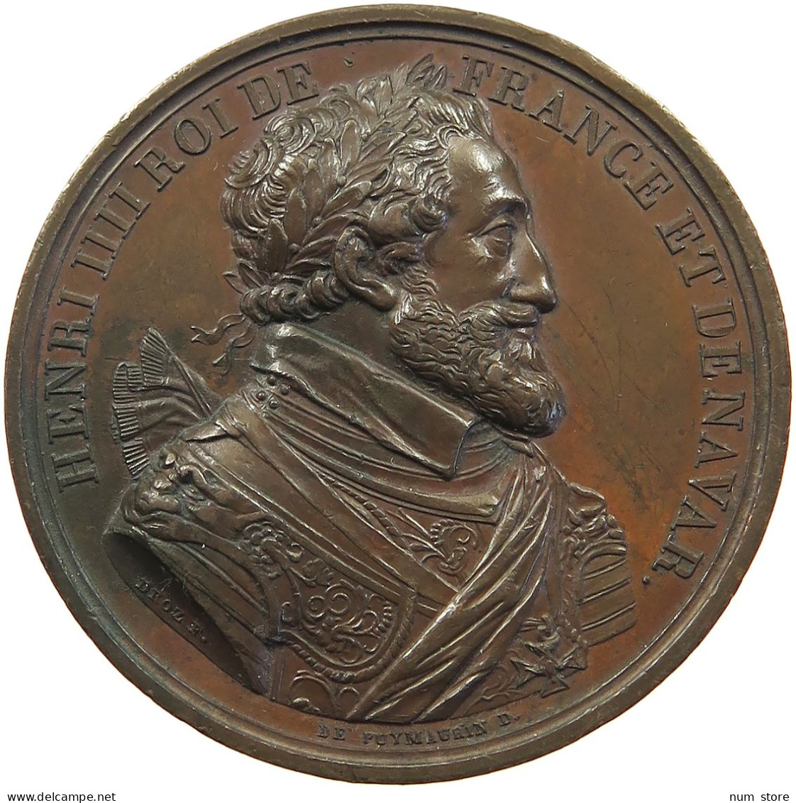 FRANCE MEDAL 1814 HENRI IV. (1589-1610), DROZ, LUDOVICO REDUCE HENRICE REDIVIVUS #tm1 0125 - 1589-1610 Heinrich IV.