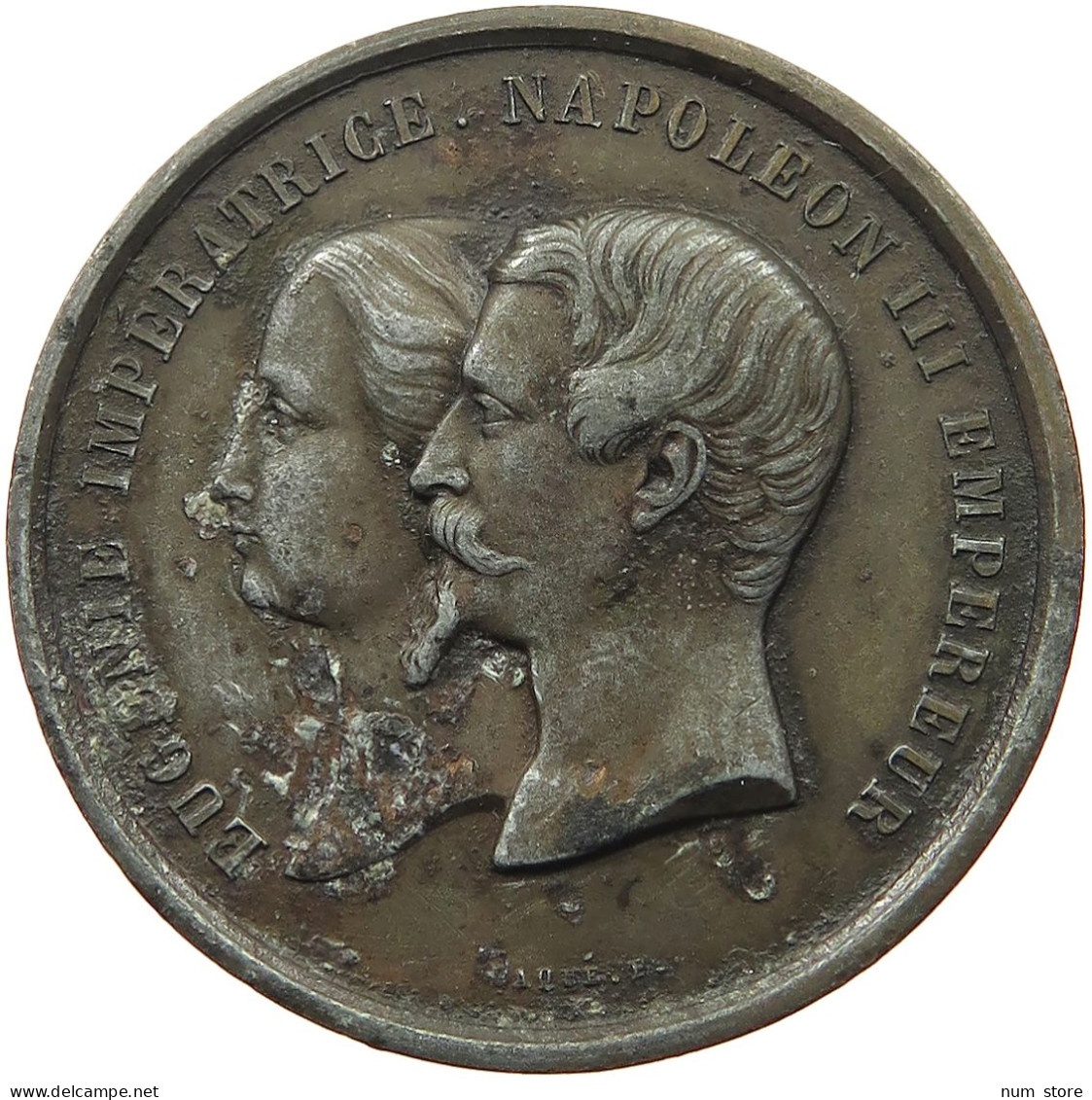 FRANCE MEDAL  Napoleon III. (1852-1870) EUGENIE PALAIS DE INDUSTRIE, CAQUE #tm1 0161 - Other & Unclassified