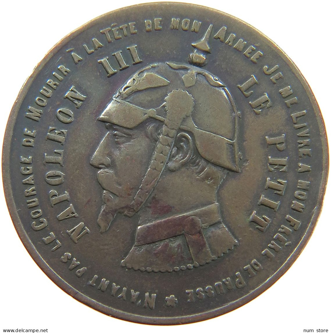 FRANCE MEDAILLE 1870 Napoleon III. (1852-1870) SATIRIQUE #t120 0371 - Other & Unclassified