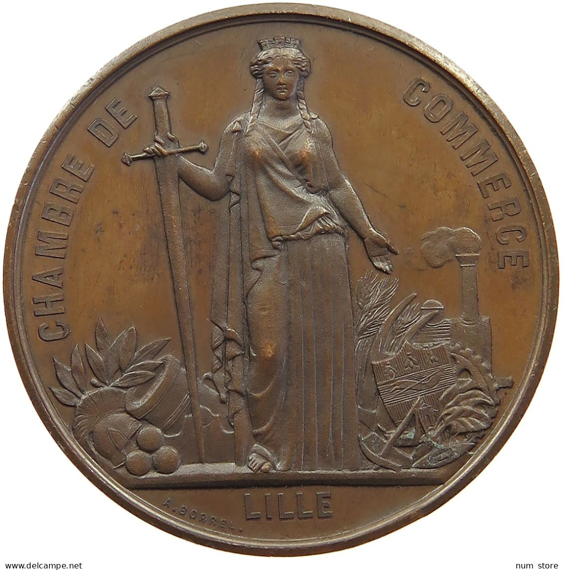 FRANCE MEDAILLE 1867 Napoleon III. (1852-1870) CHAMBRE DE COMMERCE LILLE #t137 0501 - Sonstige & Ohne Zuordnung