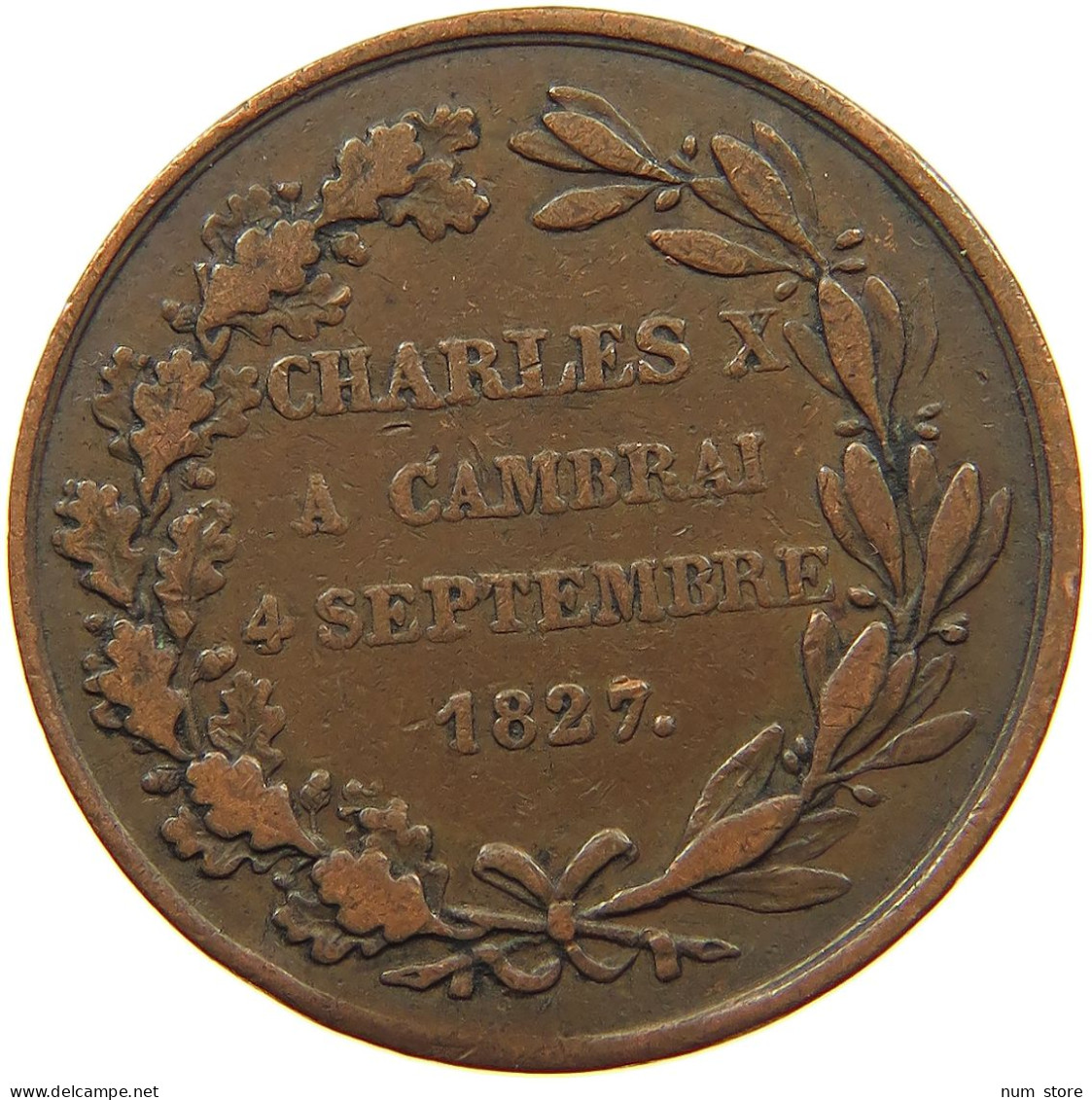 FRANCE MEDAILLE 1827 Charles X. (1824-1830) #t145 0443 - Otros & Sin Clasificación
