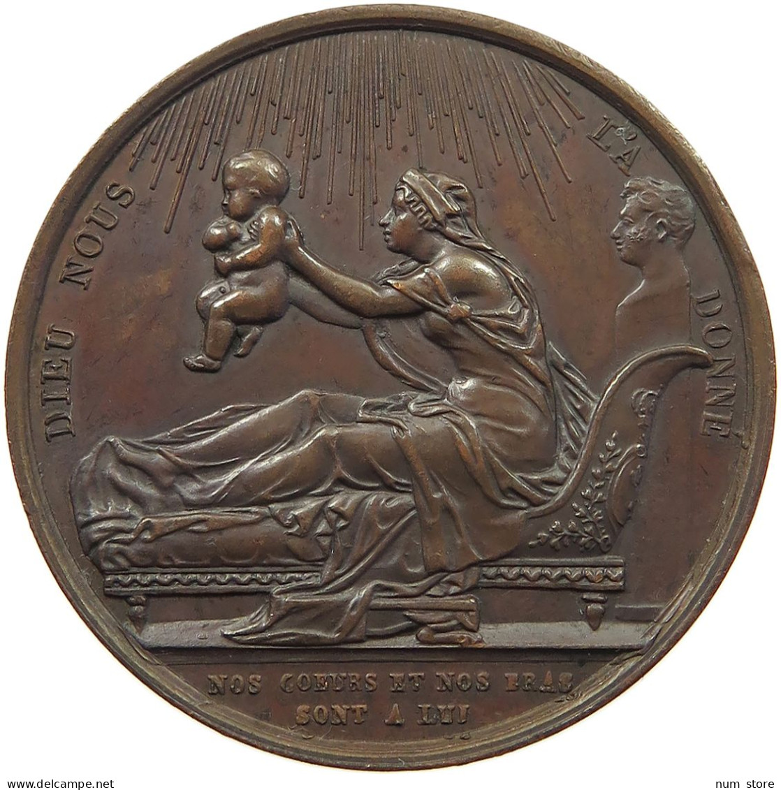 FRANCE MEDAILLE 1820 HENRI V. (1830-1883) #t153 0491 - Otros & Sin Clasificación