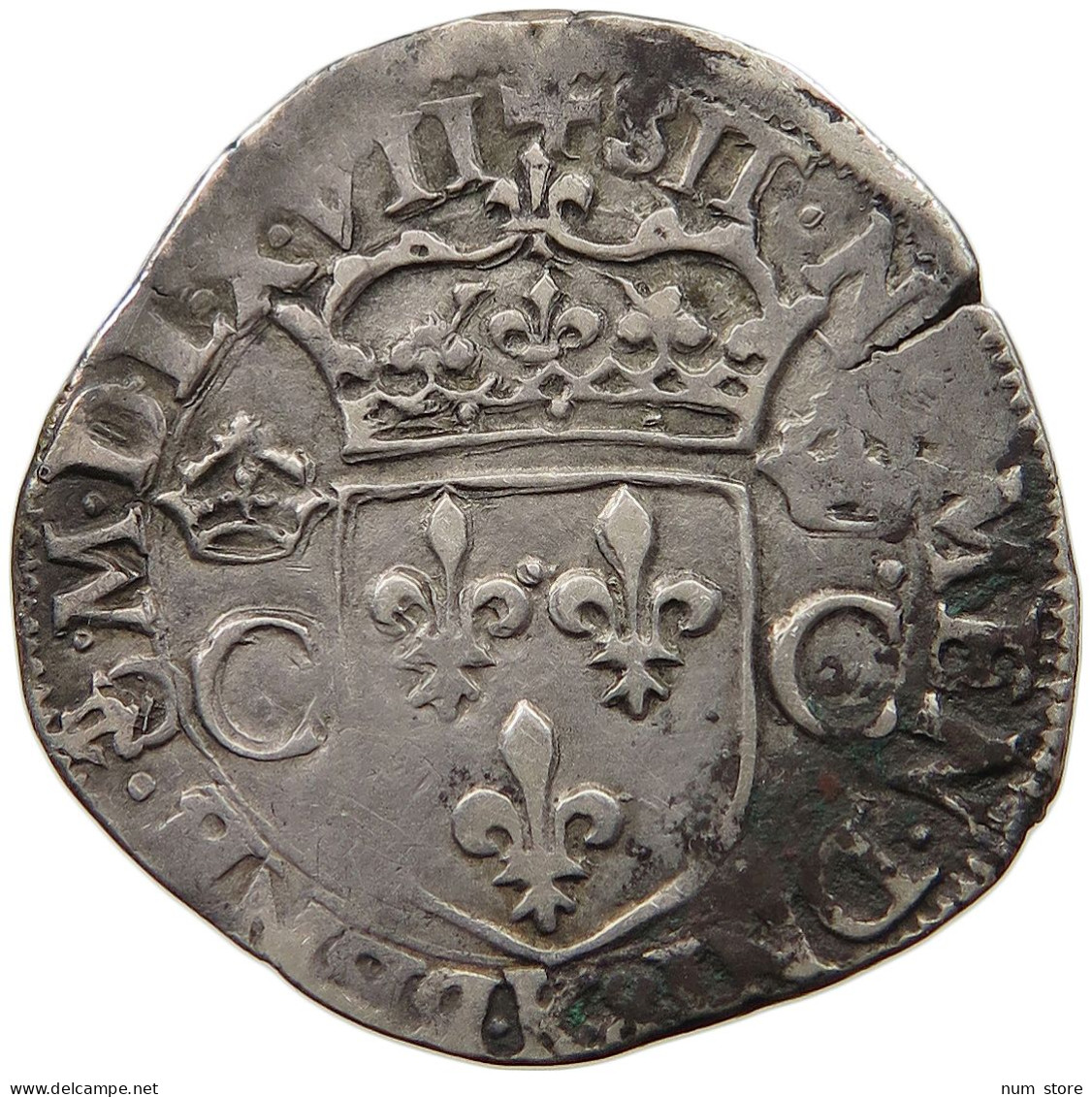 FRANCE TESTON 1567 K CHARLES IX. (1560-1574) #t058 0313 - 1560-1574 Carlos IX