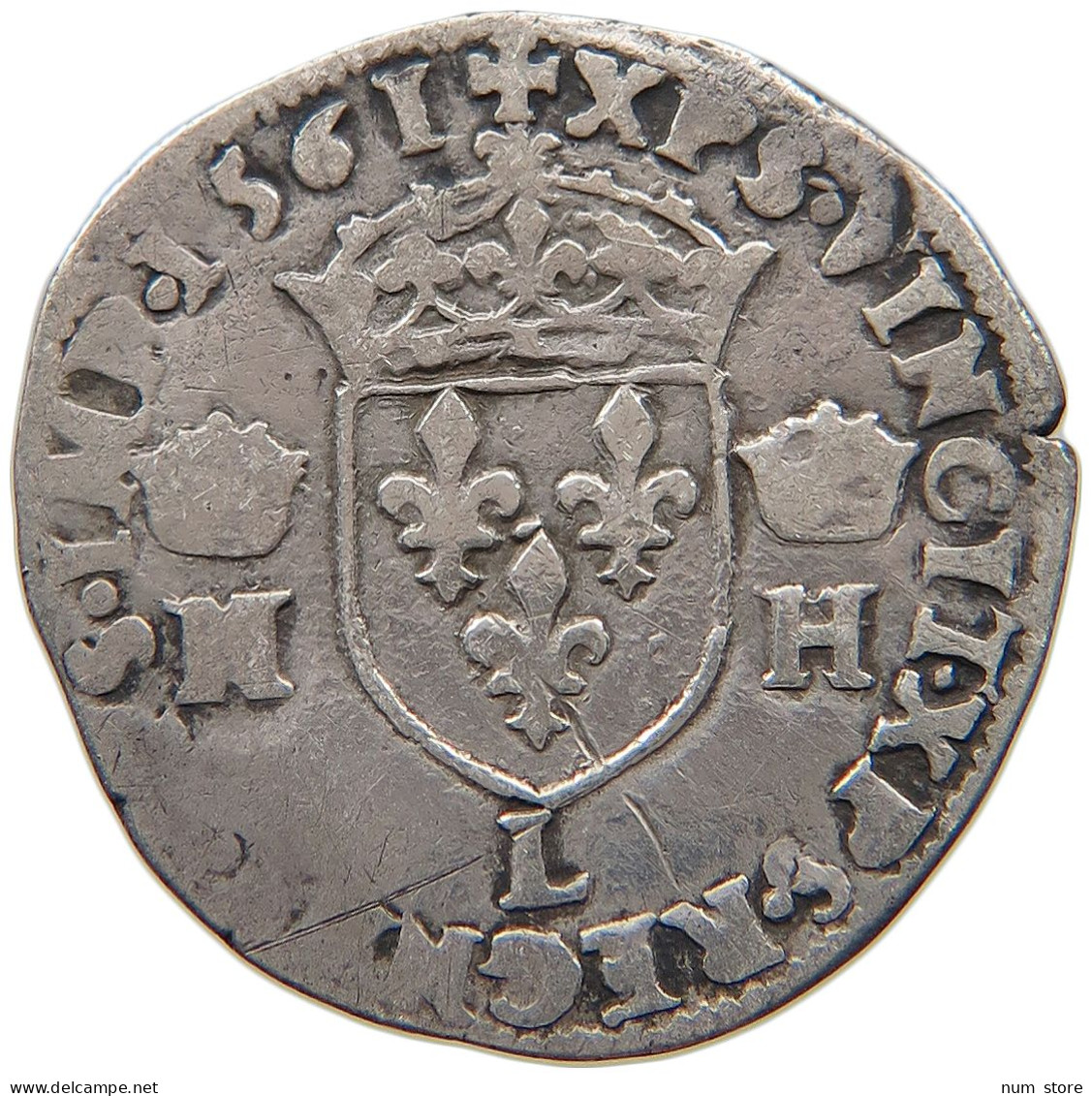 FRANCE TESTON 1561 L BAYONNE CHARLES IX. (1560-1574) #t107 0299 - 1560-1574 Karl IX.