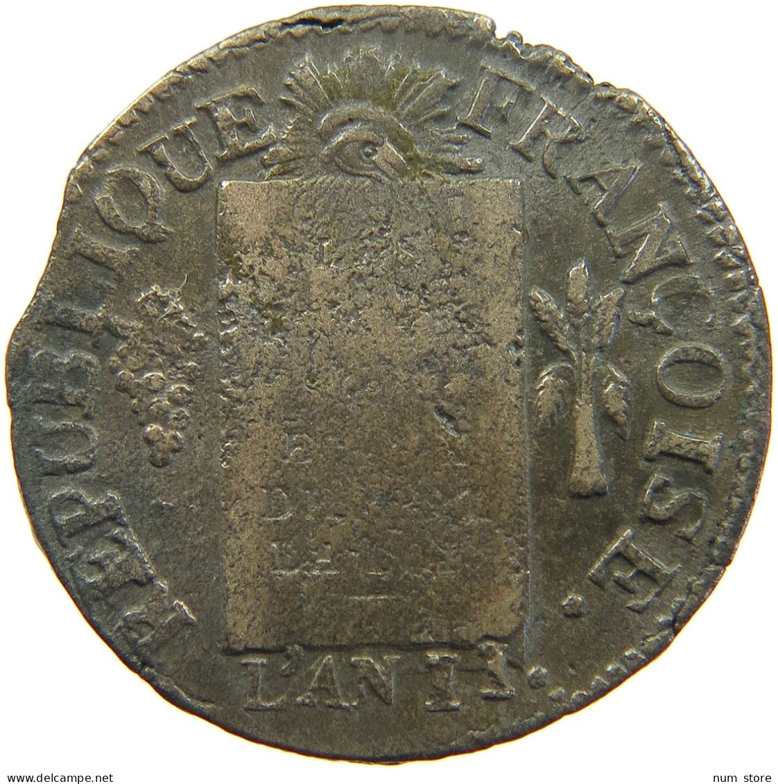 FRANCE SOL 1793 W BALANCES #t001 0347 - 1792-1804 First French Republic