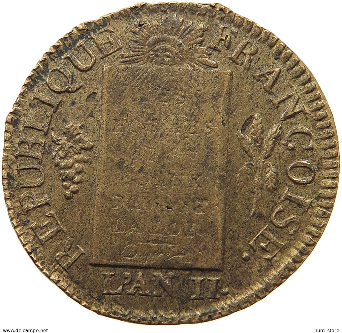 FRANCE SOL 1793 AA METZ  #t057 0035 - 1792-1804 Primera República 