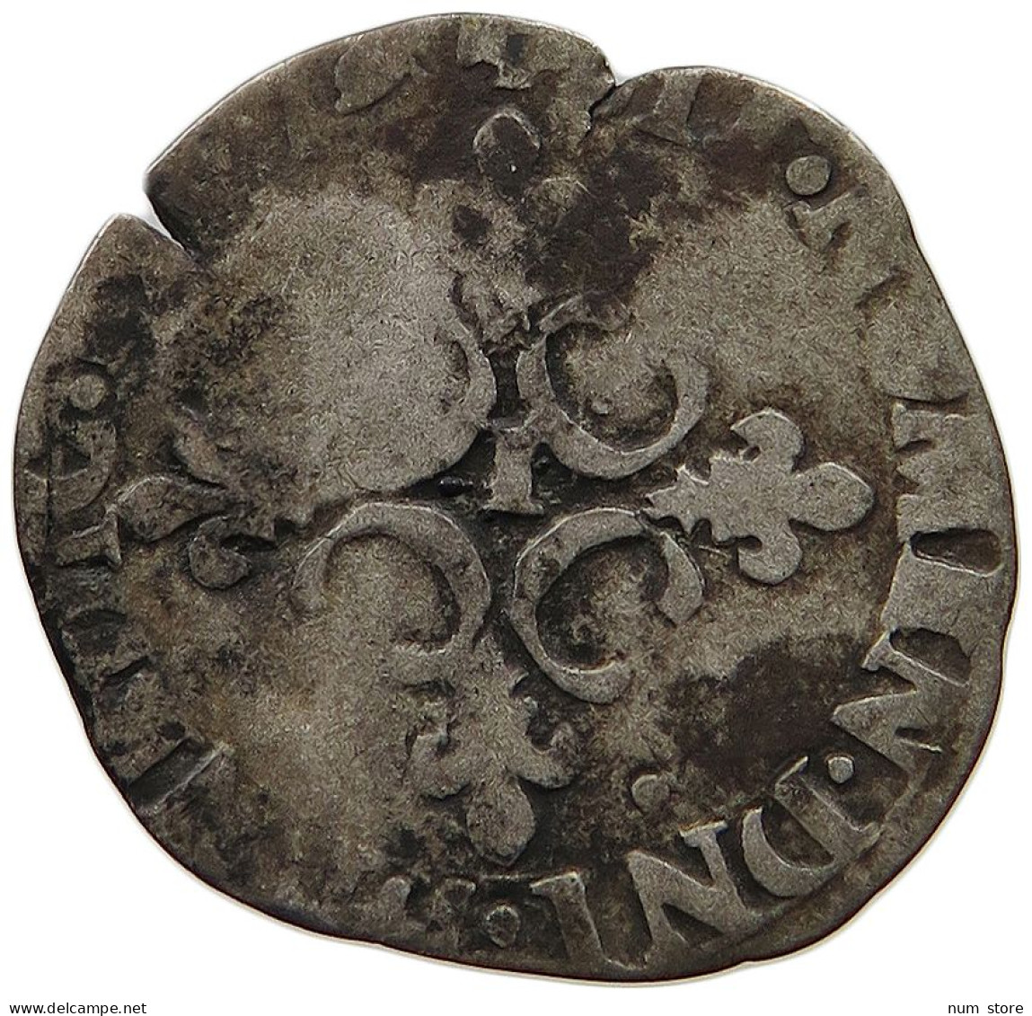 FRANCE SOL  CHARLES IX. (1560-1574) COUNTERMARKED LILY #t058 0389 - 1560-1574 Carlo IX