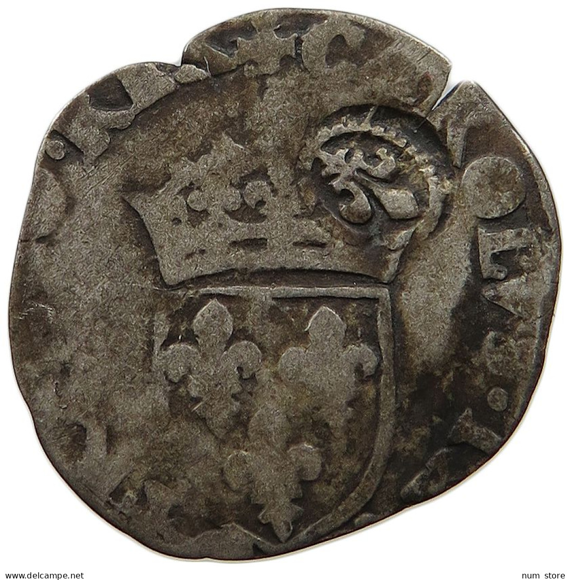 FRANCE SOL  CHARLES IX. (1560-1574) COUNTERMARKED LILY #t058 0389 - 1560-1574 Charles IX