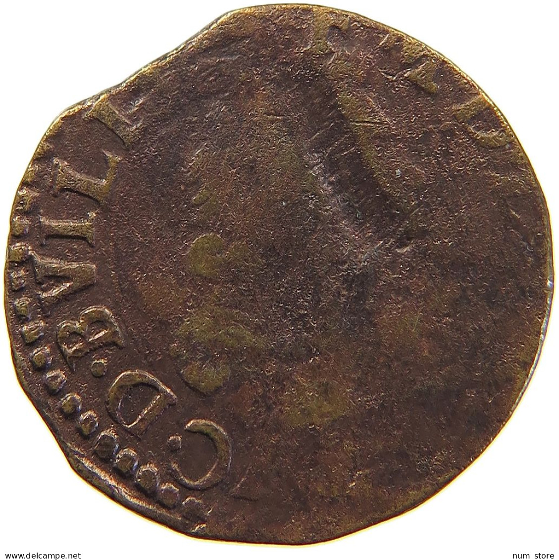 FRANCE SEDAN DOUBLE TOURNOIS 1642 LOUIS XIII. (1610–1643) #s024 0157 - 1610-1643 Luis XIII El Justo