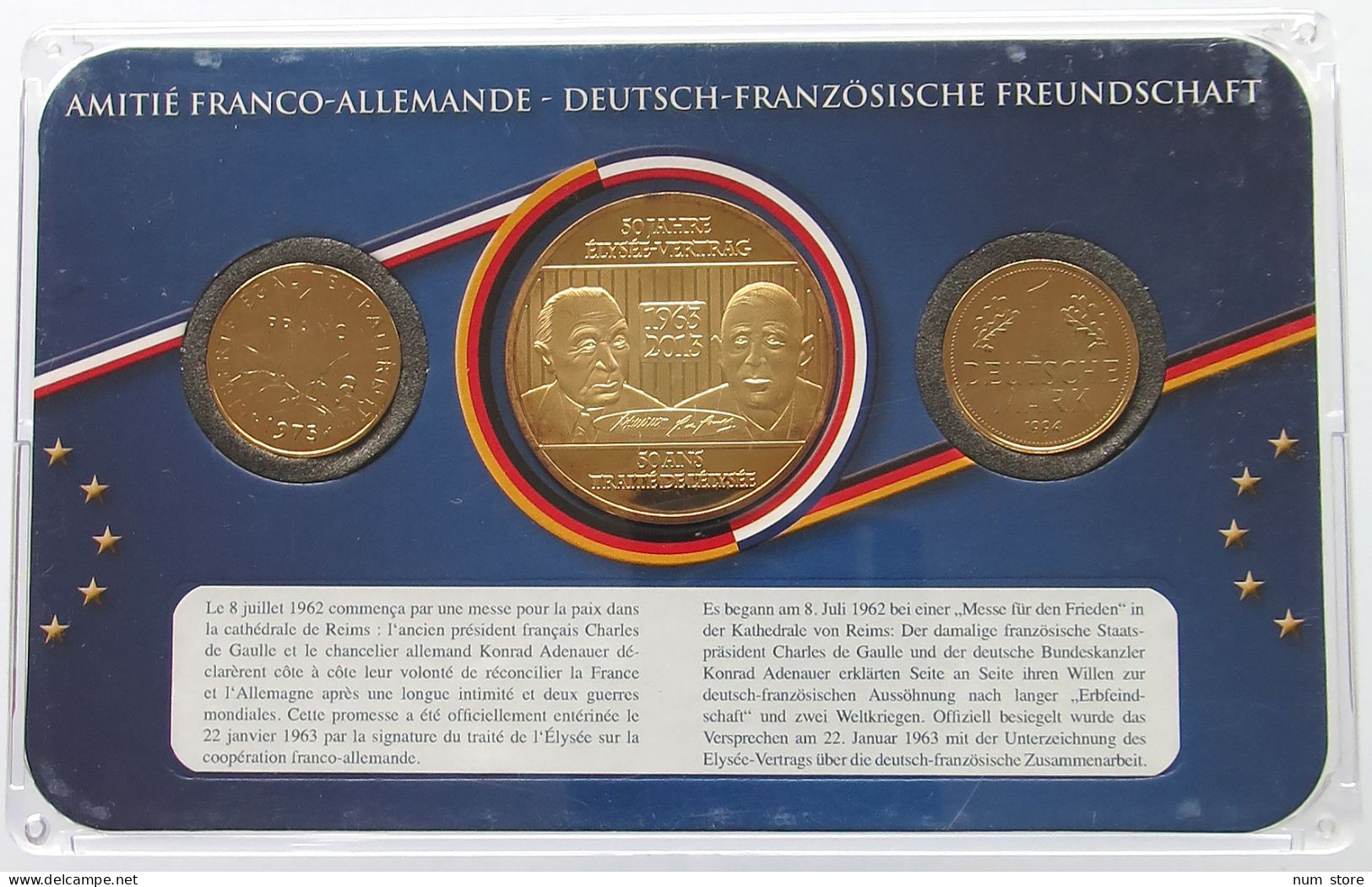 FRANCE SET  SET PROOF MEDAL 50 YEARS OF ELYSSE TREATY #bs17 0097 - Otros & Sin Clasificación