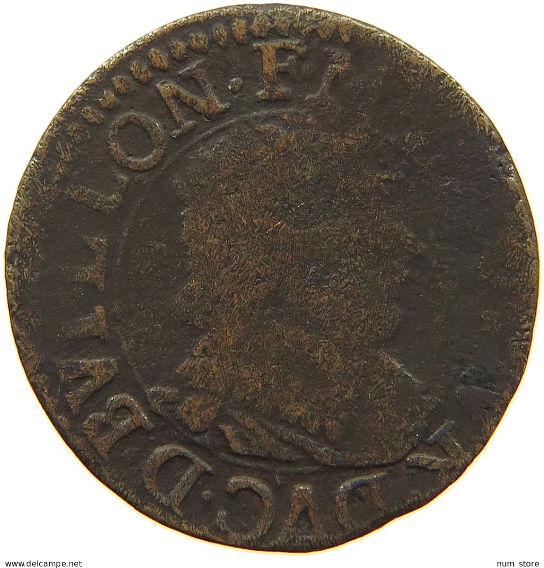 FRANCE SEDAN DOUBLE TOURNOIS 1640 LOUIS XIII. (1610–1643) #s021 0259 - 1610-1643 Louis XIII The Just