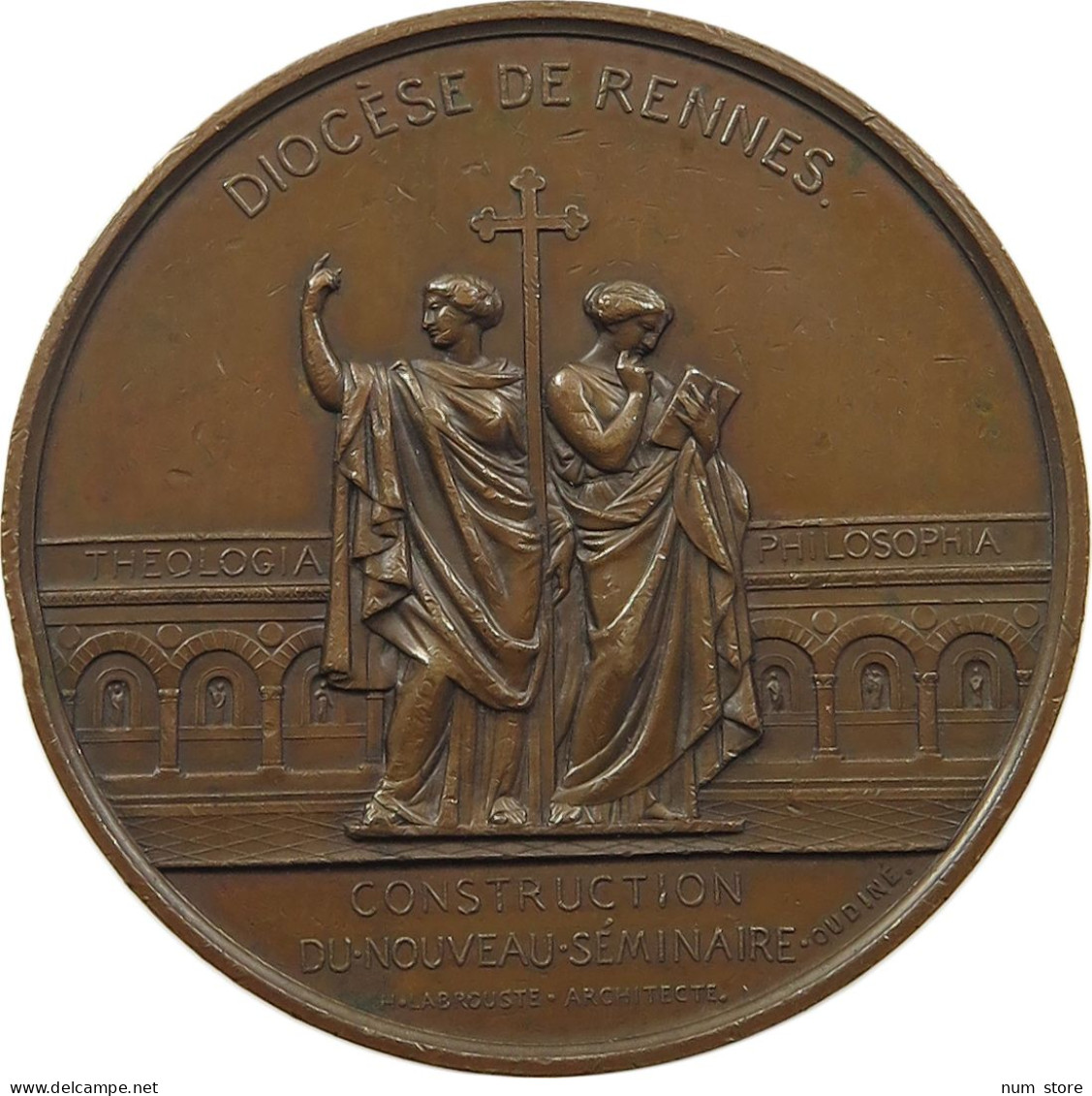 FRANCE RENNES MEDAL 1856 Napoleon III. (1852-1870), OUDINE, DIOCÉSE DE RENNES #tm2 0479 - Autres & Non Classés