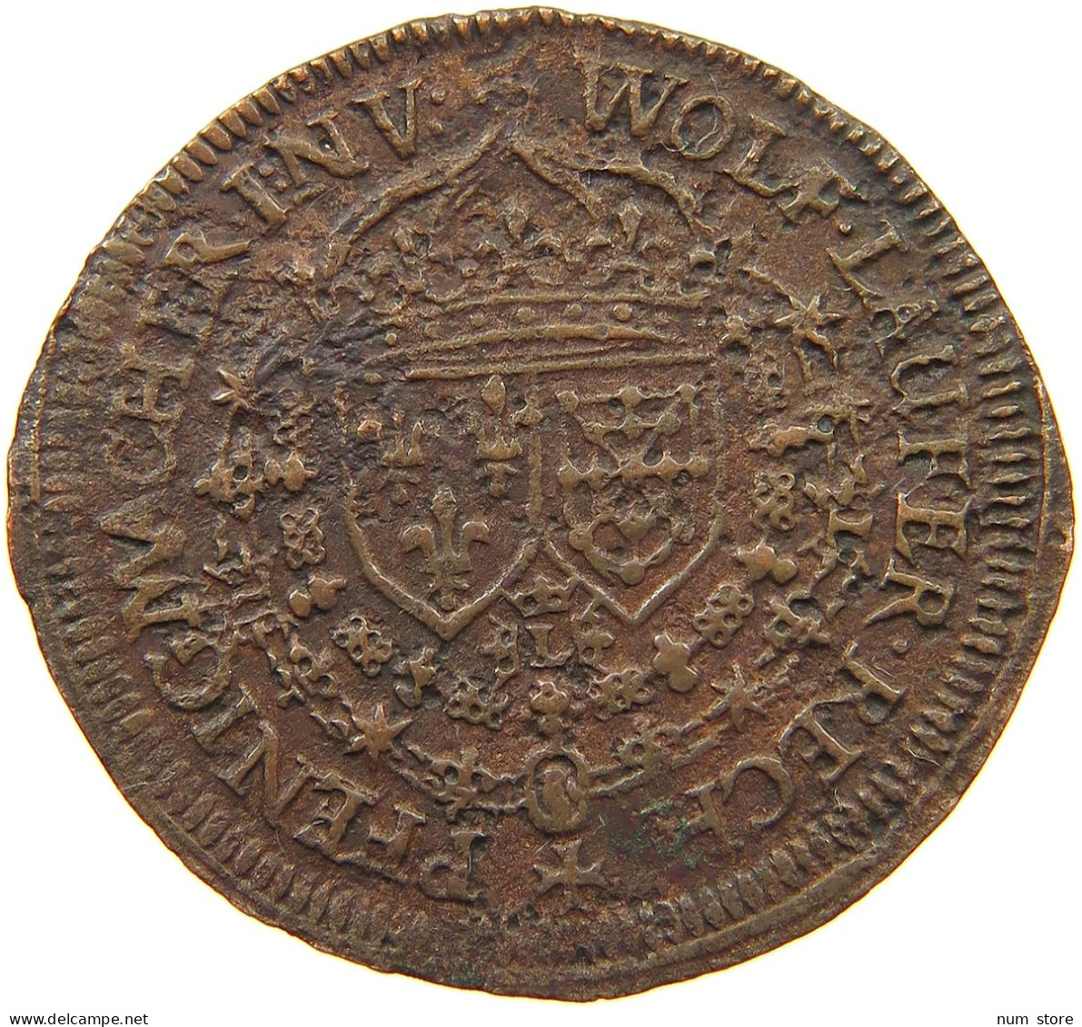 FRANCE RECHENPFENNIG  LOUIS XIII. (1610–1643) WOLF LAUFER #s080 0791 - 1610-1643 Lodewijk XIII Van Frankrijk De Rechtvaardige