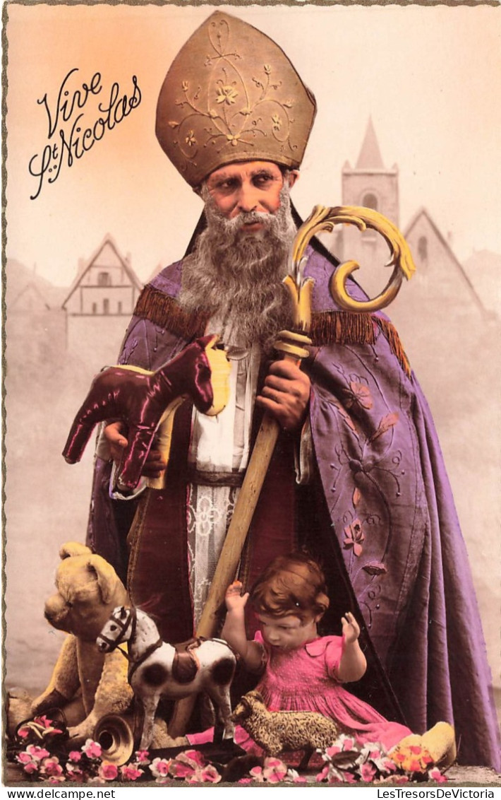 FÊTES ET VOEUX - Vive Saint Nicolas - Jouets - Colorisé - Carte Postale Ancienne - Sinterklaas