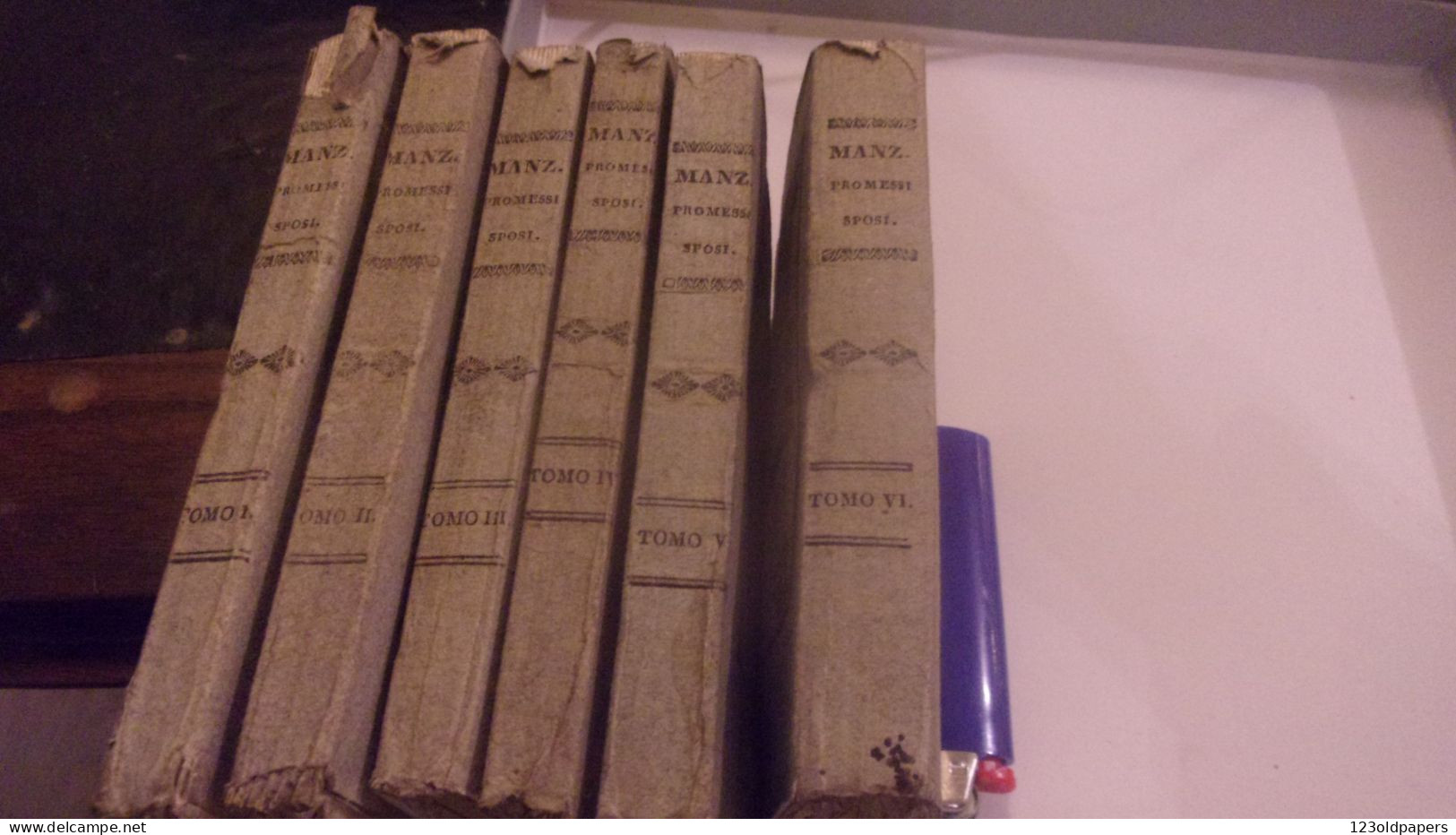 1836 6 VOL COMPLET I PROMESSI SPOSI DI ALES MANZONI  NAPOLI GABINETTO LETTERARIO - Alte Bücher