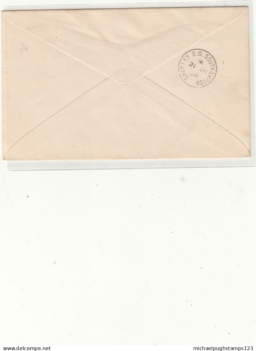 G.B. / 1934 Internal Airmails / Birmingham To Southampton - Unclassified