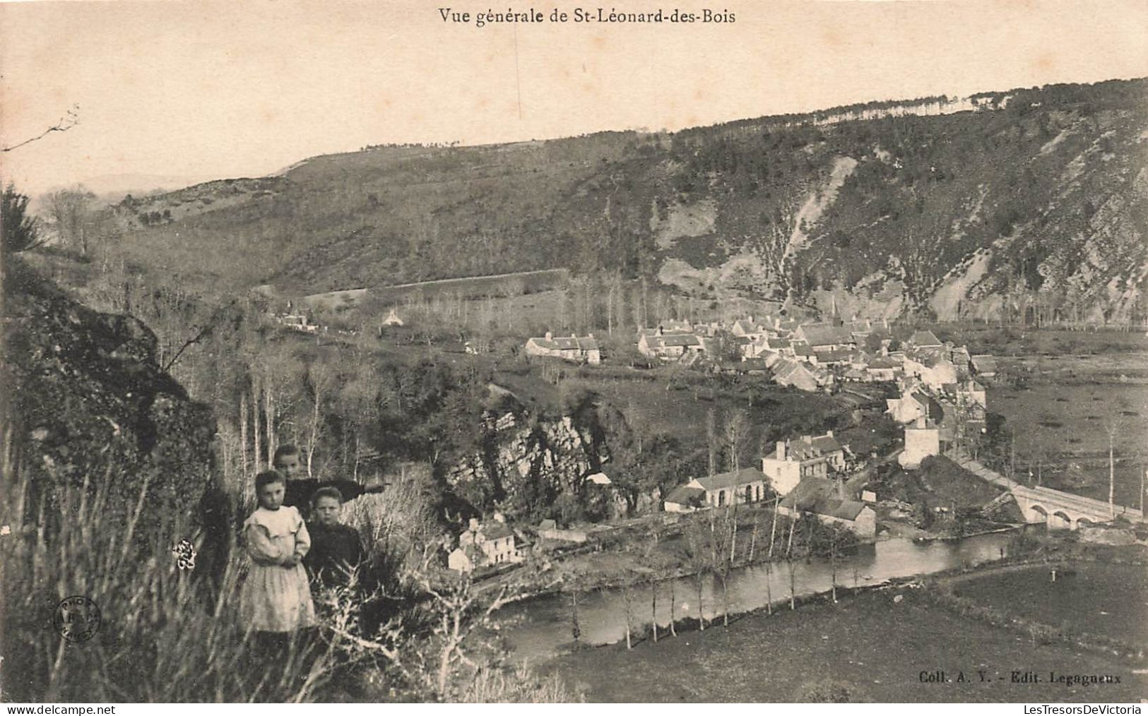 FRANCE - Saint Léonard Des Bois - Vue Générale De La Ville - Carte Postale Ancienne - Saint Leonard Des Bois