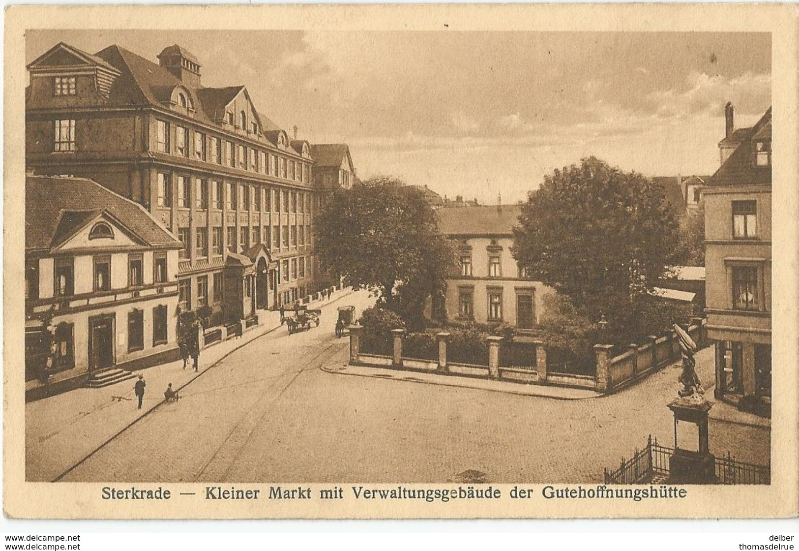 9Dp-779: ( Oberhausen)  Kleiner Markt Mit Verwaltungsgebäude Der Gutehoffnungshütte +S.M. PMB 10 BLP10  > Oostende 1923 - Oberhausen