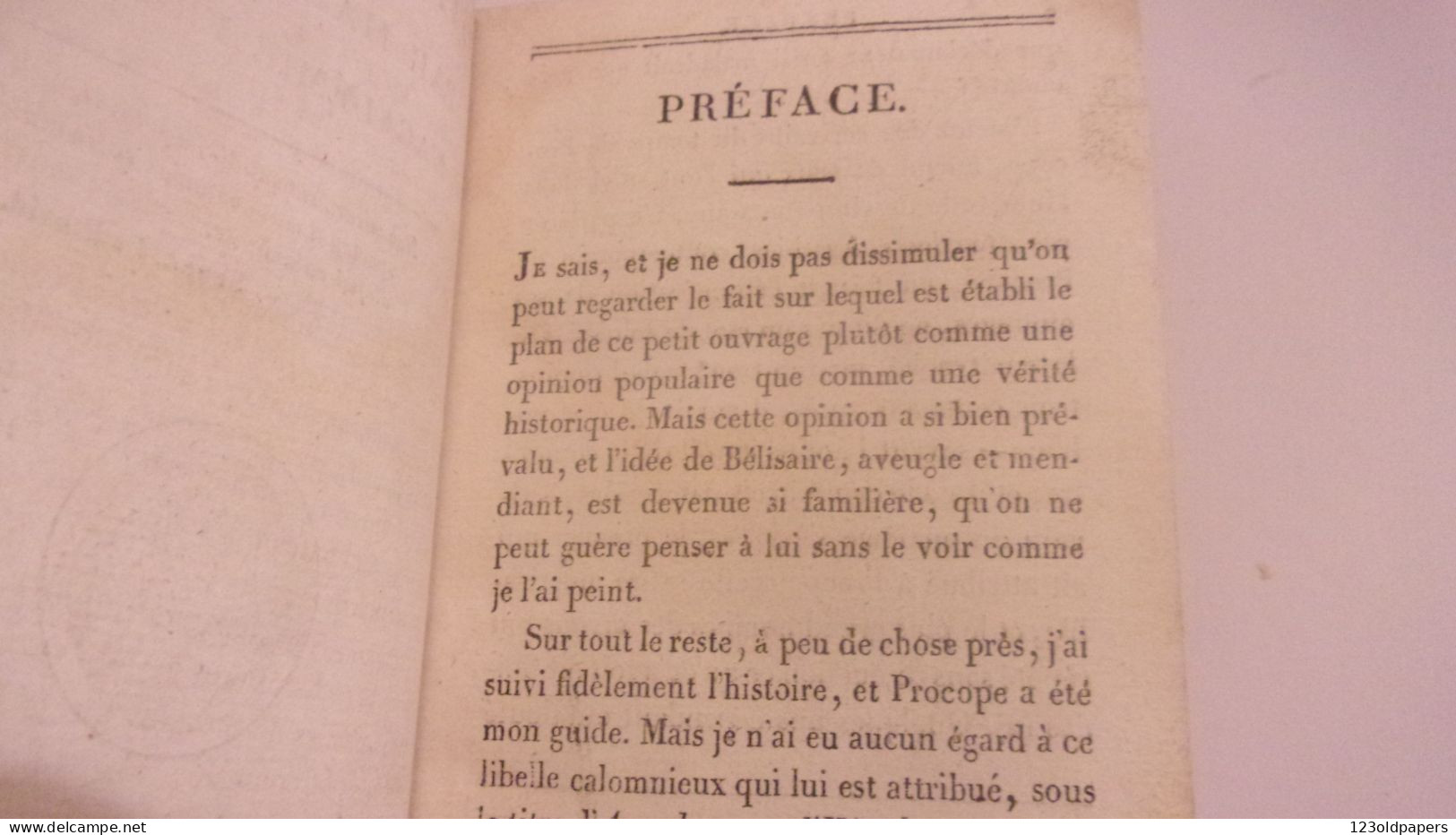 1824 BELLE RELIURE EDIT STEREOTYPE DE TREMBLAY SENLIS Bélisaire Par Jean-François Marmontel - 1801-1900