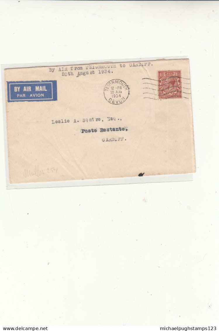 G.B. / 1934 Internal Airmails / Teignmouth - Unclassified