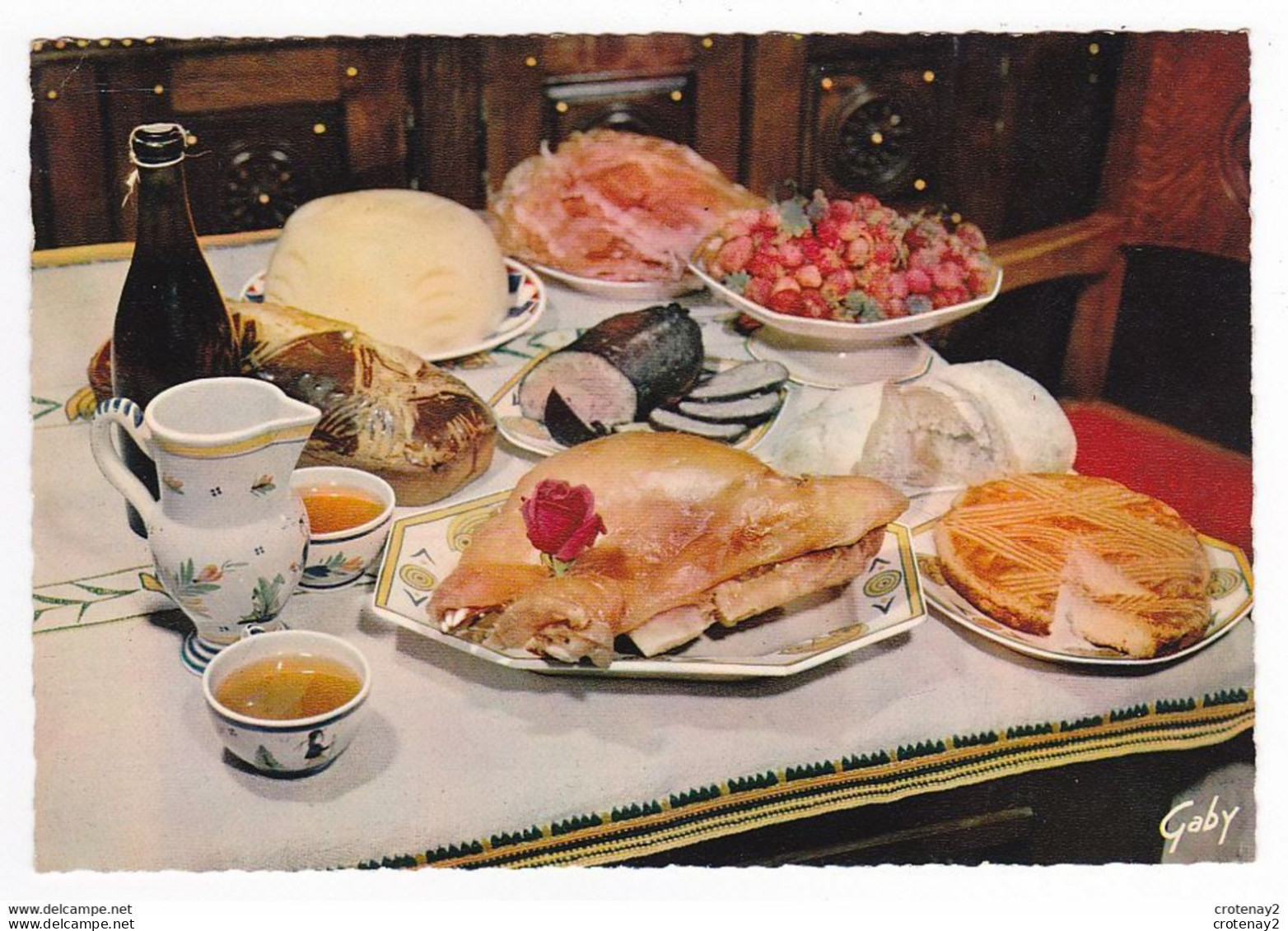 Gastronomie Française Table Bretonne N°18 Postée De 44 La Plaine Sur Mer En 1972 - La-Plaine-sur-Mer