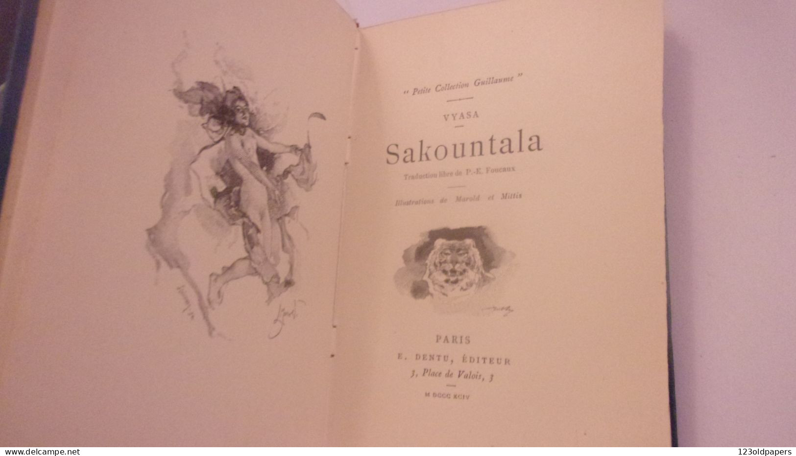 1894 PETITE COLLECTION GUILLAUME VYASA SAKOUNTALA  DENTU EDIT ESOTERISME - 1801-1900