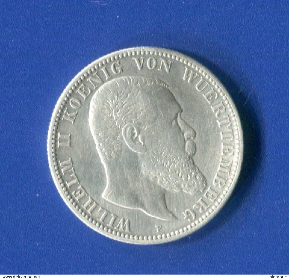 2  Mark  Wuettemberg  1906 - 2, 3 & 5 Mark Silver