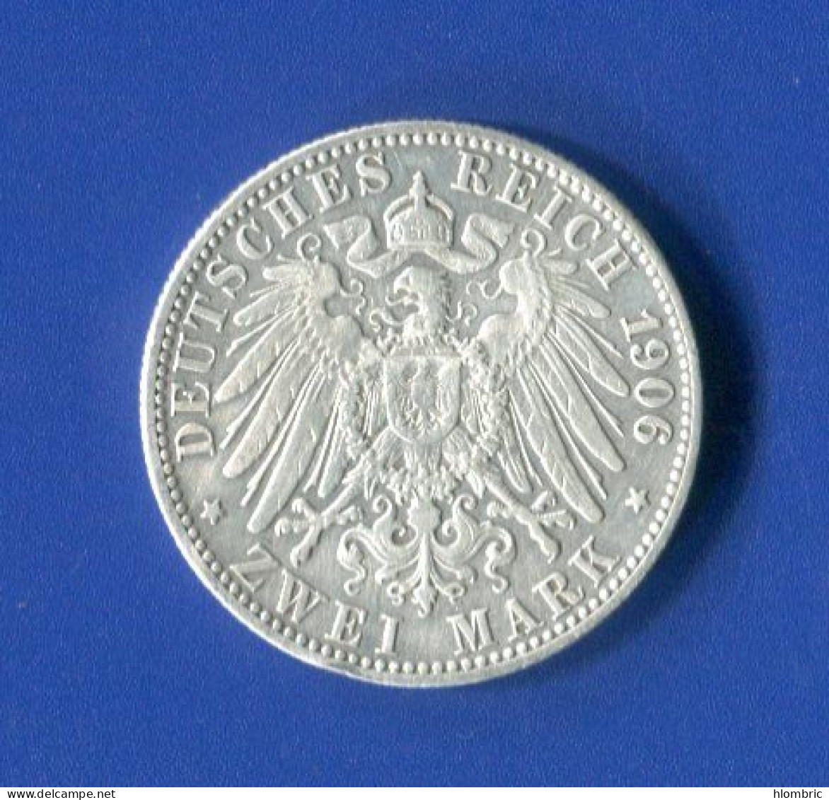 2  Mark  Wuettemberg  1906 - 2, 3 & 5 Mark Silver