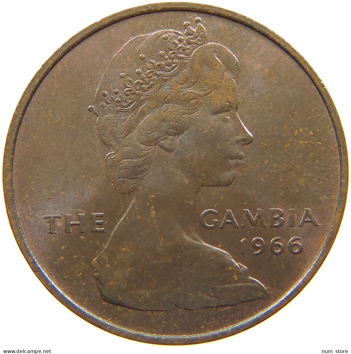 GAMBIA PENNY 1966 Elizabeth II. (1952-2022) #s062 0069 - Gambie