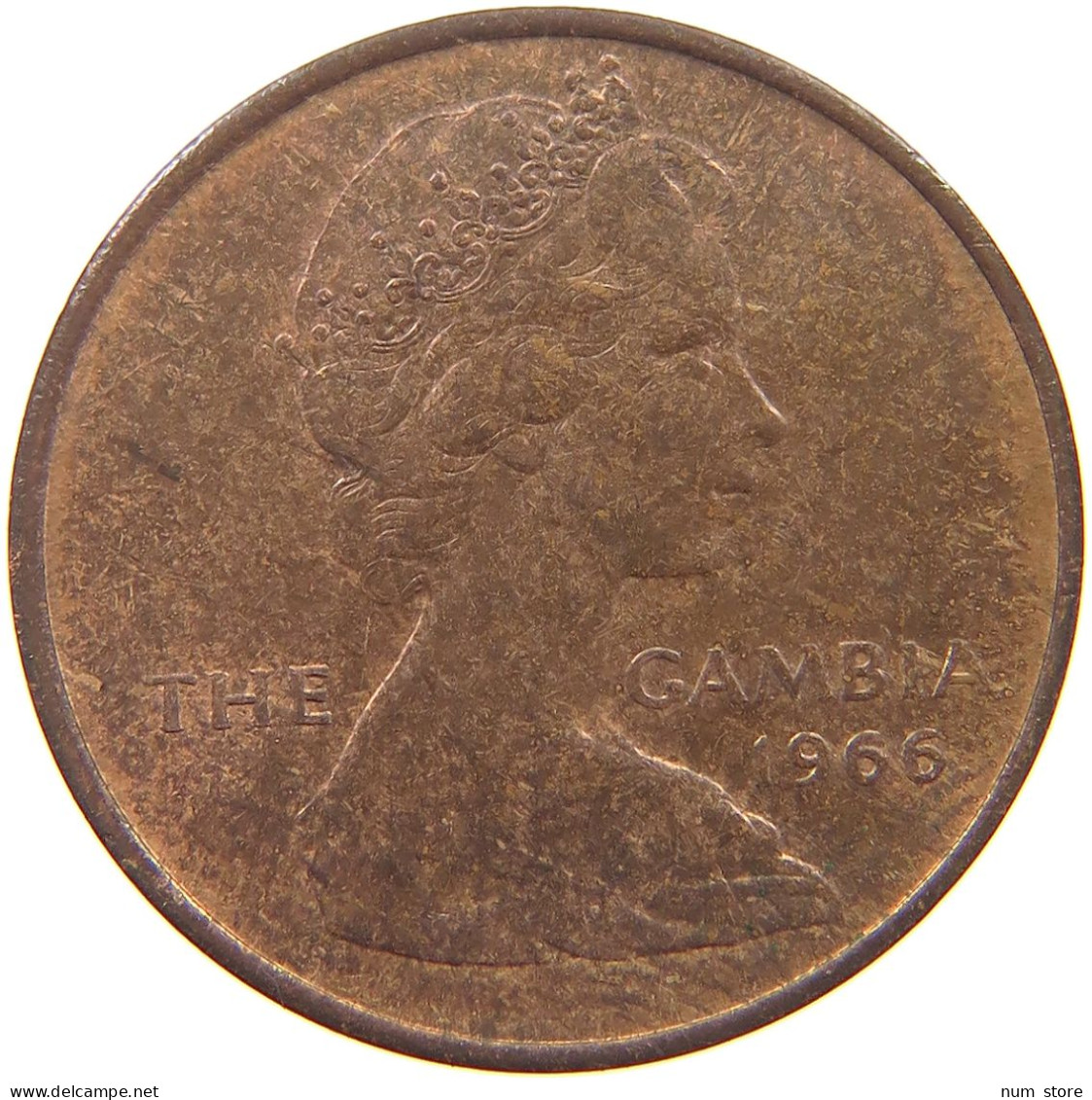 GAMBIA PENNY 1966 Elizabeth II. (1952-2022) #c071 0529 - Gambie