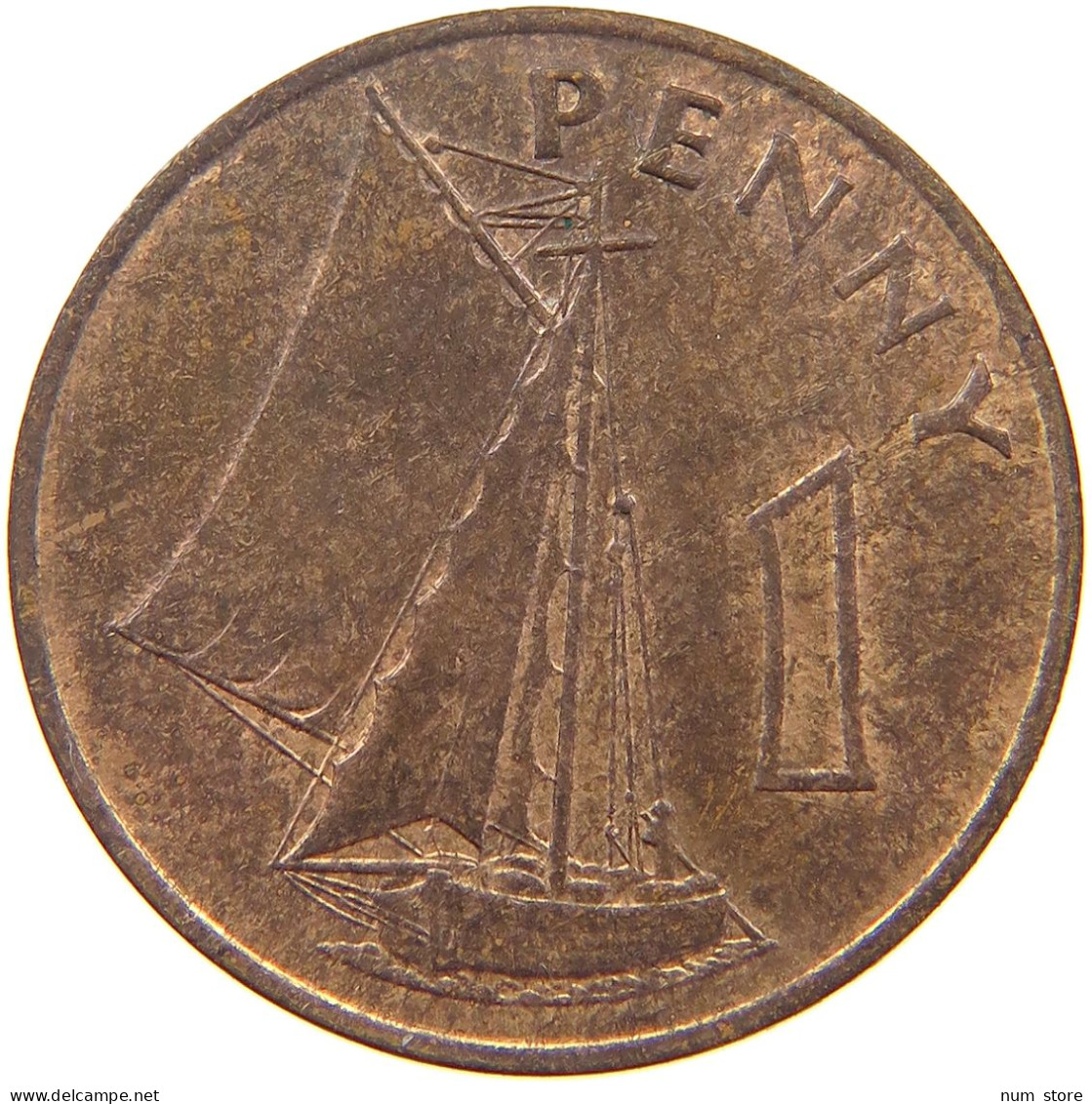 GAMBIA PENNY 1966 Elizabeth II. (1952-2022) #c071 0529 - Gambia