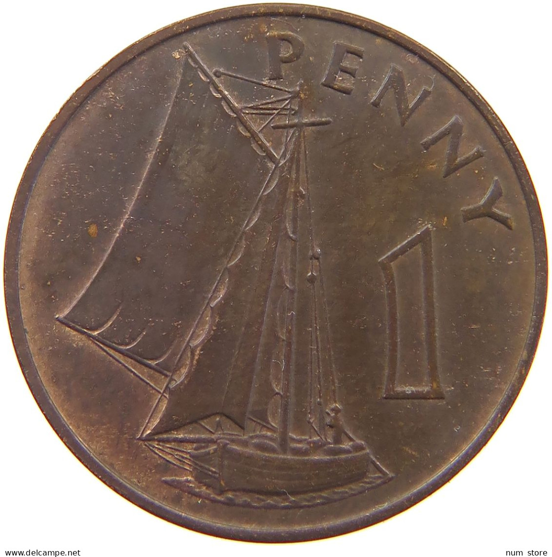 GAMBIA PENNY 1966 Elizabeth II. (1952-2022) #c071 0527 - Gambia