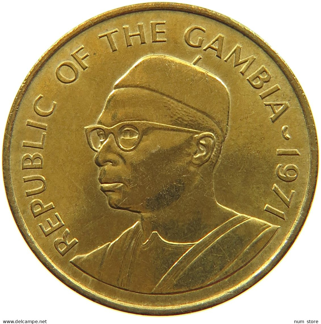 GAMBIA 10 BUTUS 1971  #a081 0051 - Gambia