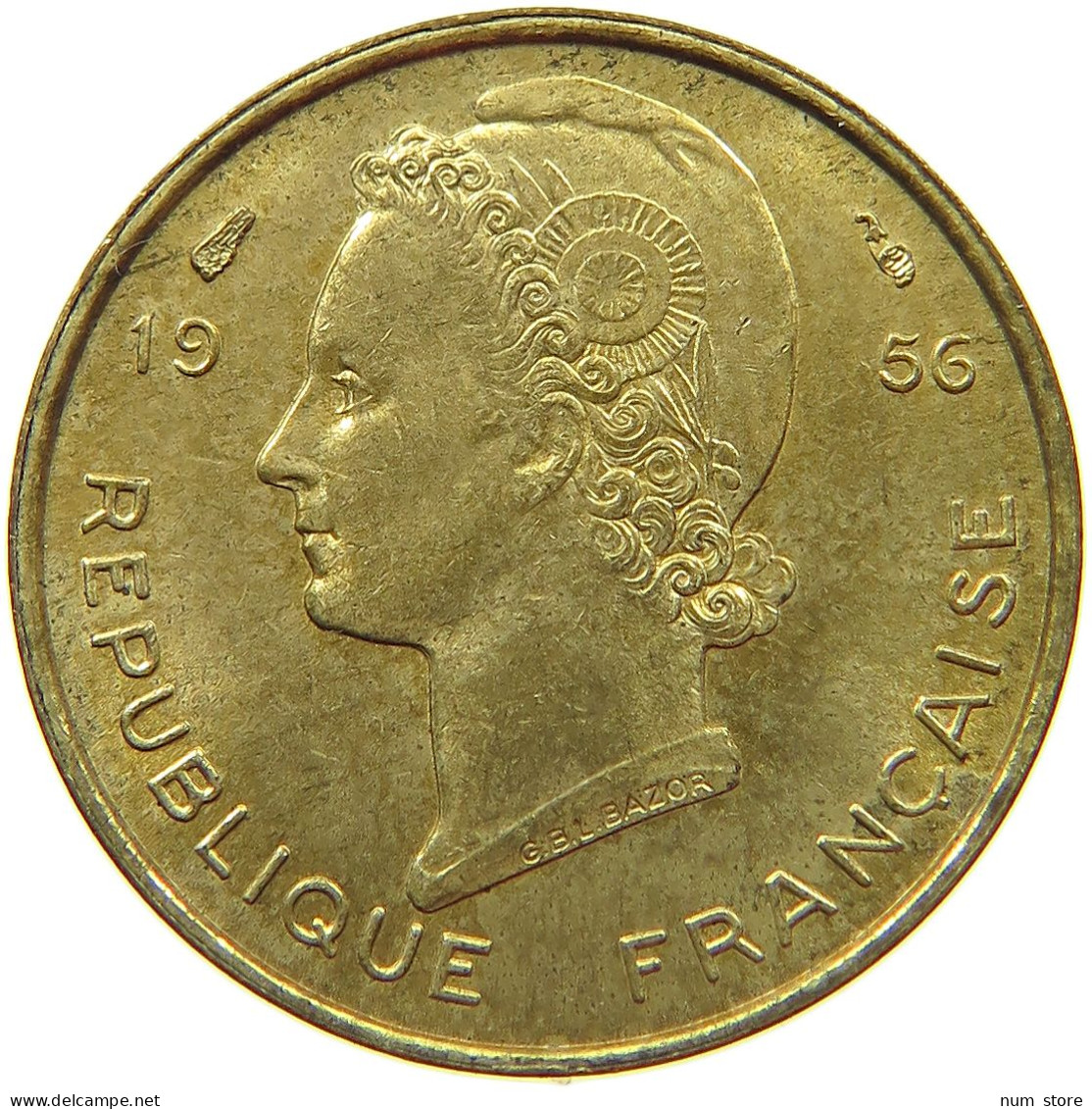 FRENCH WEST AFRICA 5 FRANCS 1956  #s071 0193 - French West Africa