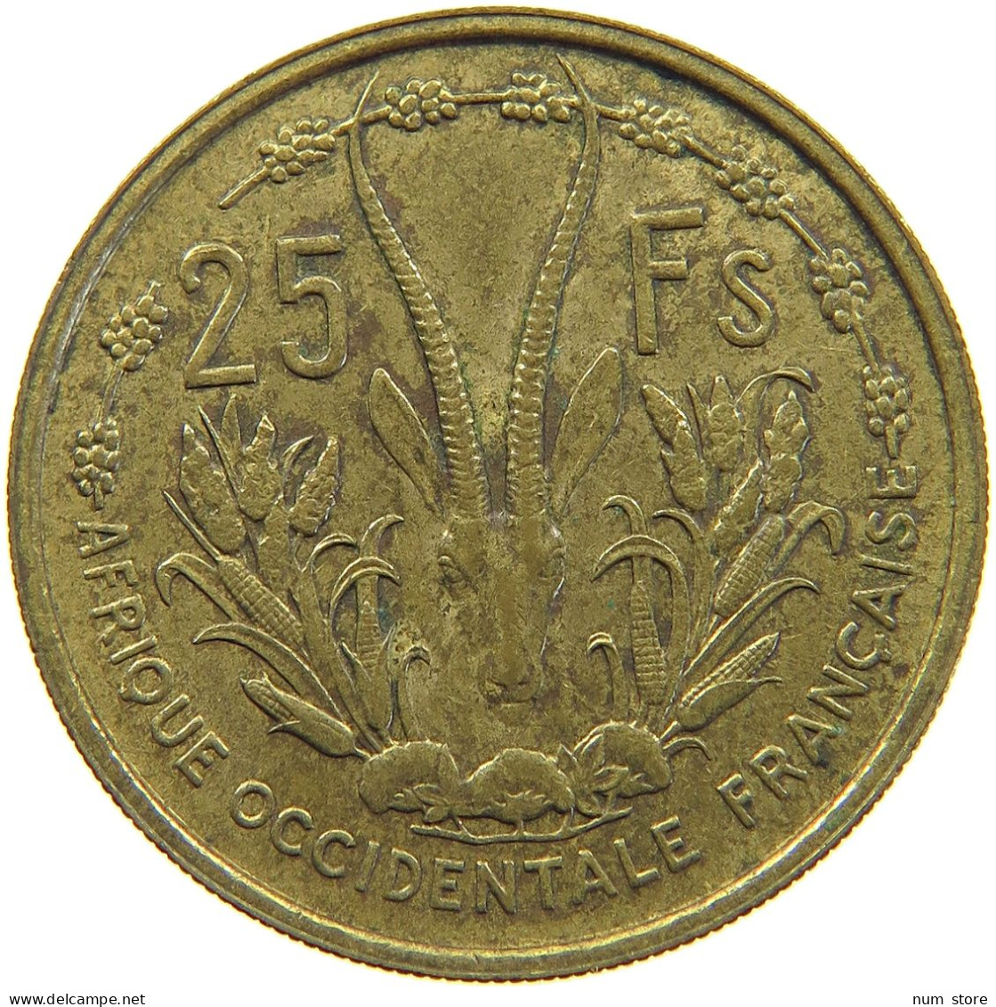 FRENCH WEST AFRICA 25 FRANCS 1956  #c067 0269 - French West Africa