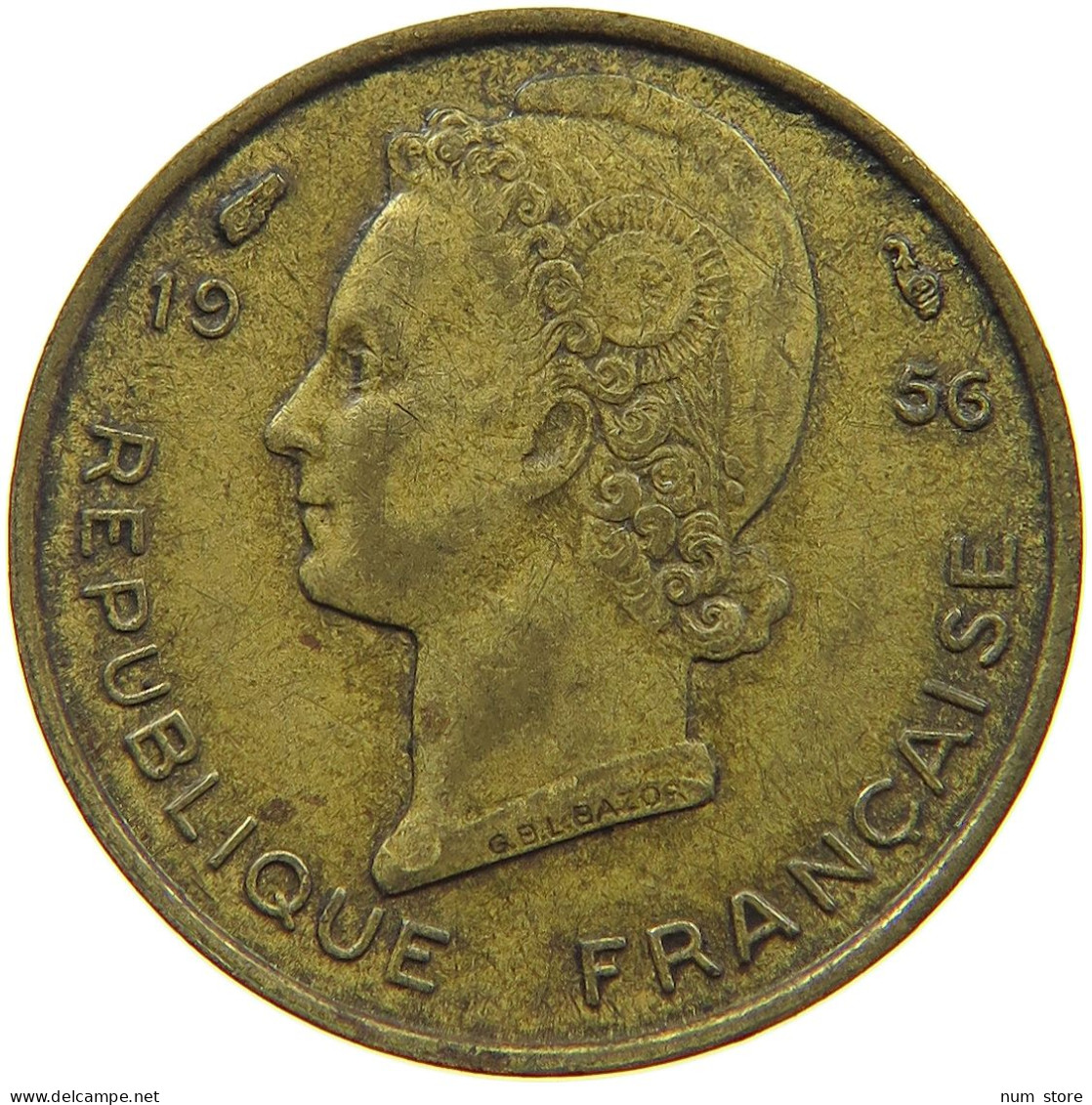 FRENCH WEST AFRICA 5 FRANCS 1956  #a080 0767 - Französisch-Westafrika