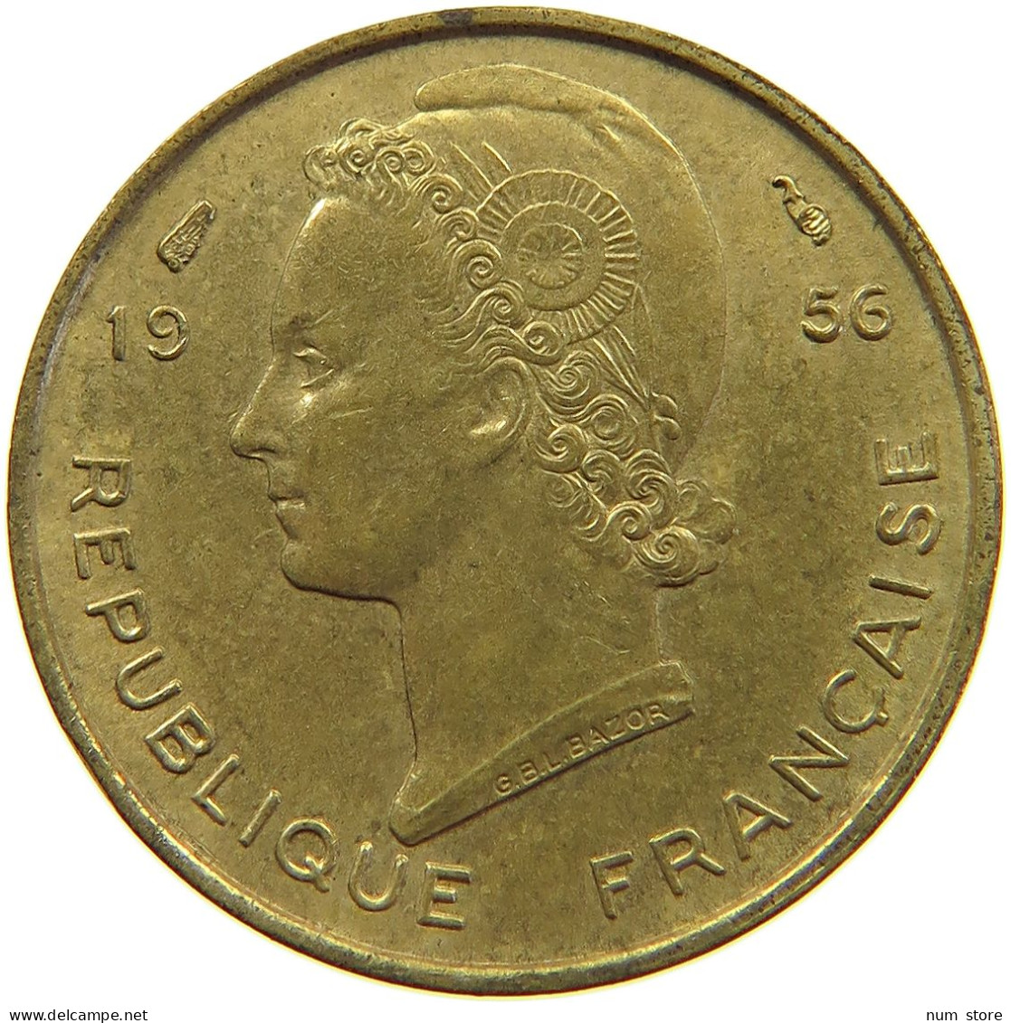 FRENCH WEST AFRICA 5 FRANCS 1956  #a081 0325 - Französisch-Westafrika