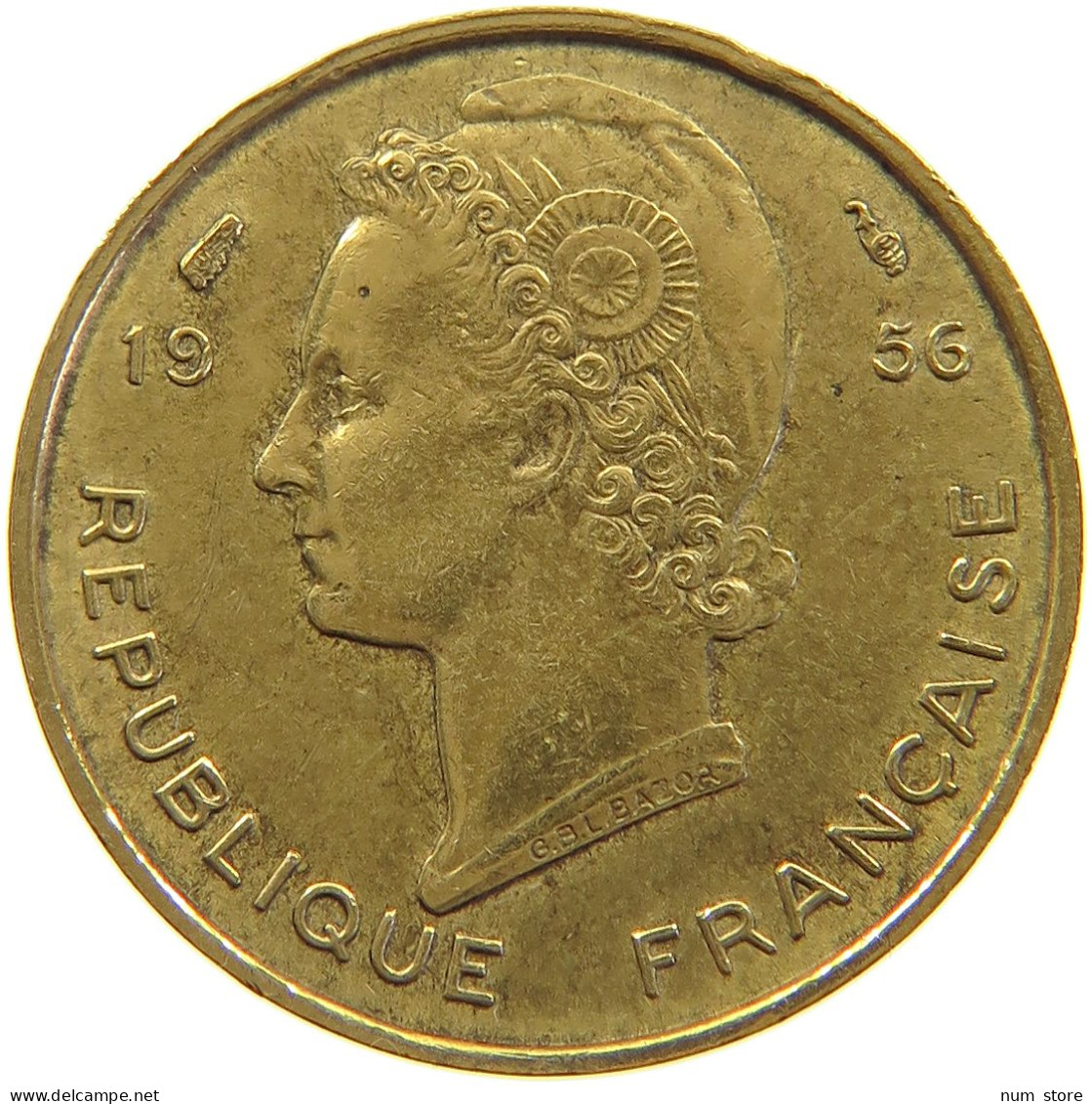 FRENCH WEST AFRICA 5 FRANCS 1956  #a060 0083 - África Occidental Francesa