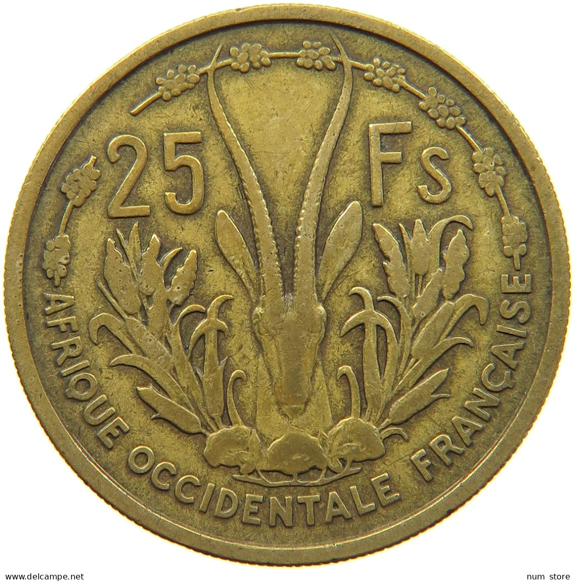 FRENCH WEST AFRICA 25 FRANCS 1956  #c013 0203 - Französisch-Westafrika