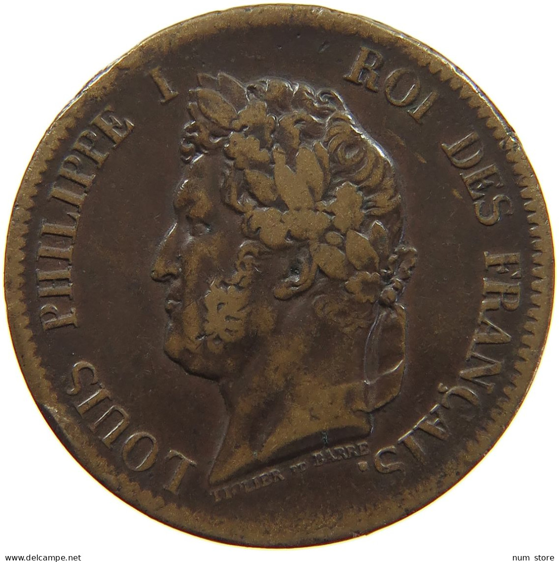 FRENCH COLONIES 5 CENTIMES 1843 A LOUIS PHILIPPE I. (1830-1848) #c061 0071 - Französische Kolonien (1817-1844)