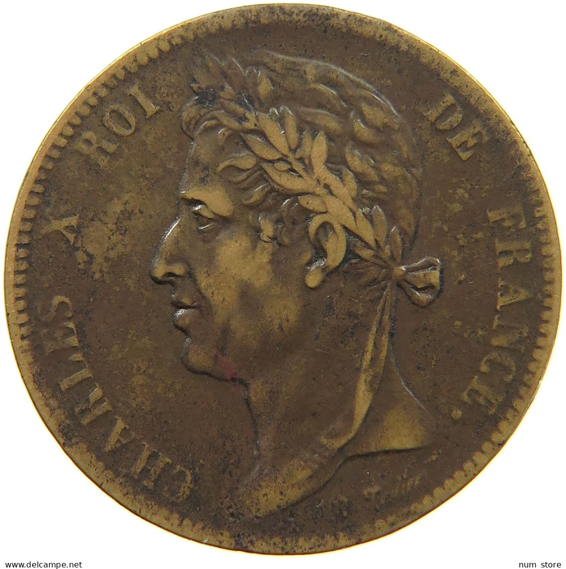 FRENCH COLONIES 5 CENTIMES 1827 H Charles X. (1824-1830) #c061 0063 - Colonie Francesi (1817-1844)