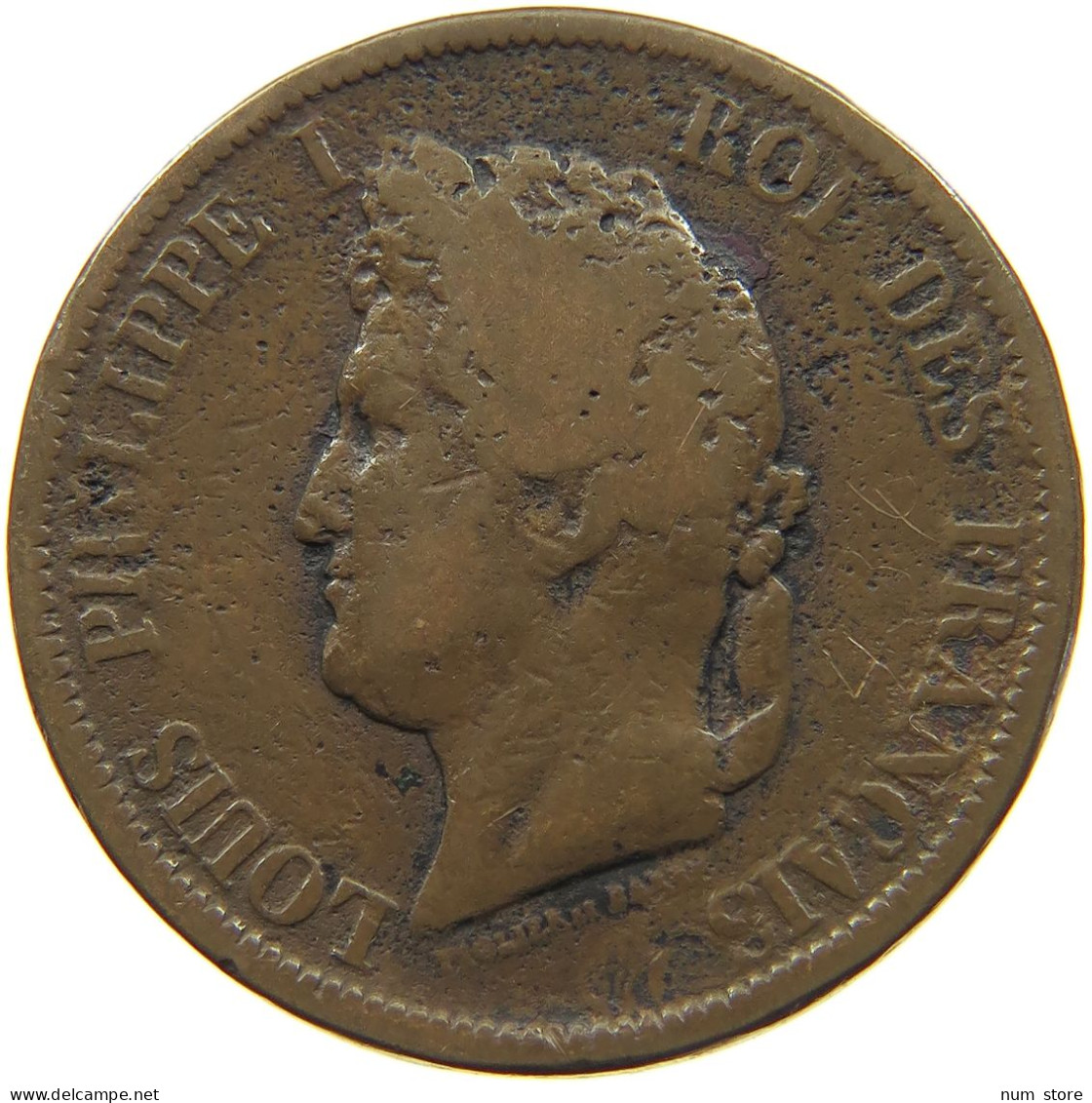 FRENCH COLONIES 10 CENTIMES 1841 A LOUIS PHILIPPE I. (1830-1848) #c079 0545 - French Colonies (1817-1844)