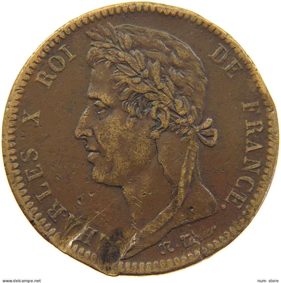 FRENCH COLONIES 10 CENTIMES 1829 A Charles X. (1824-1830) #c059 0139 - French Colonies (1817-1844)