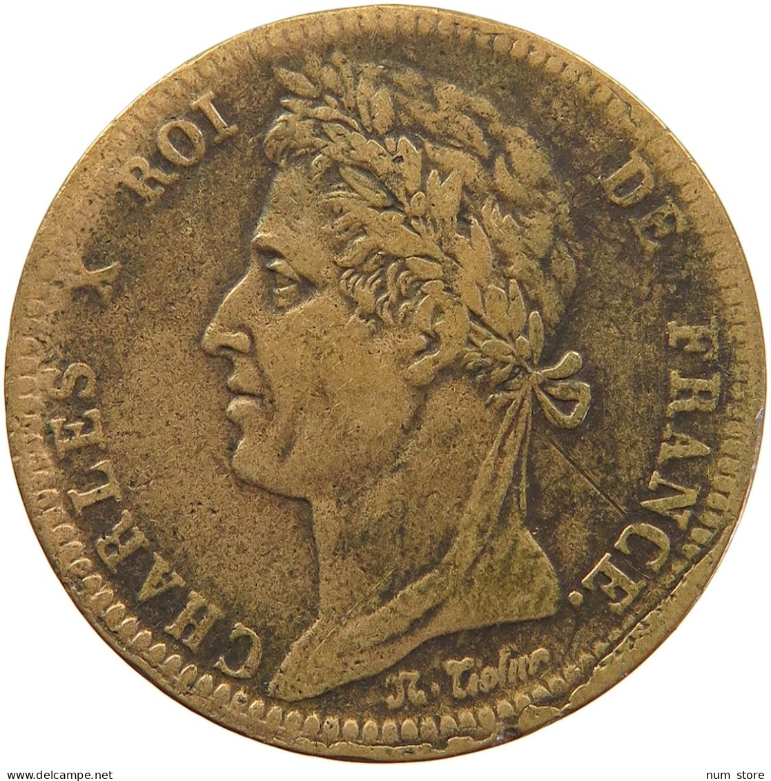 FRENCH COLONIES 10 CENTIMES 1828 A Charles X. (1824-1830) #c060 0077 - Colonie Francesi (1817-1844)