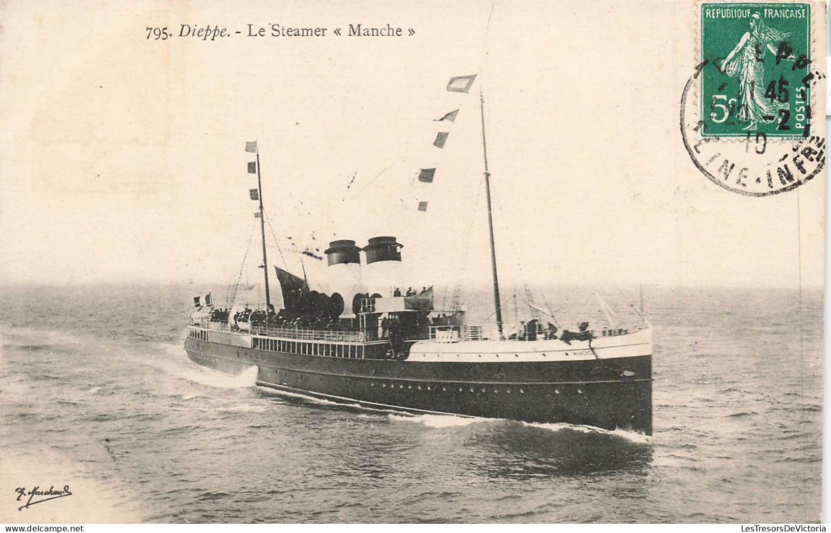 FRANCE - Dieppe - Le Steamer "Manche" - Carte Postale Ancienne - Dieppe