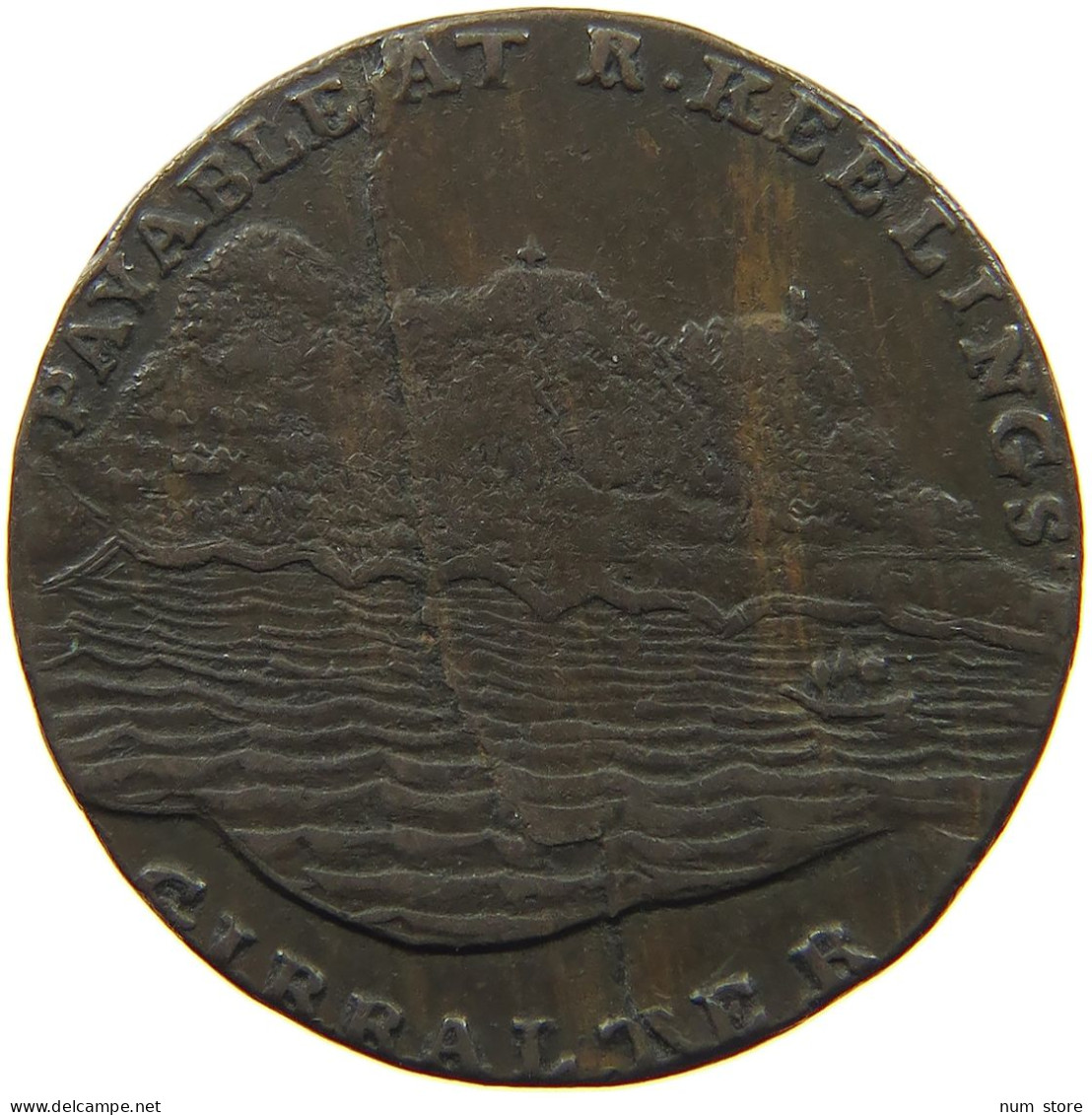 GIBRALTAR QUART 1802 GEORGE III. 1760-1820 RARE #t005 0483 - Gibraltar