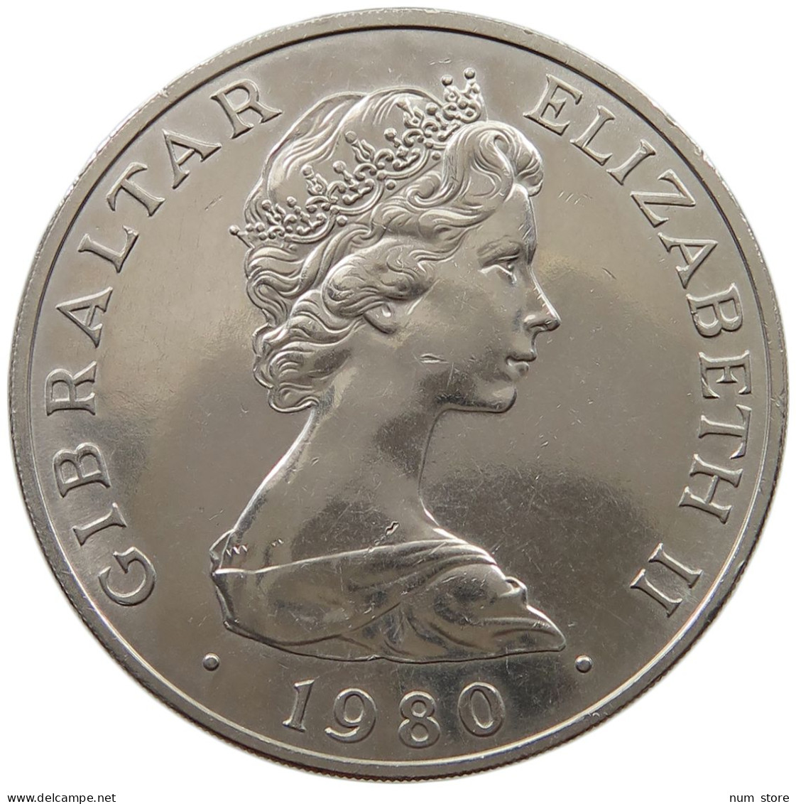 GIBRALTAR CROWN 1980 Elizabeth II. (1952-2022) #a096 0289 - Gibraltar